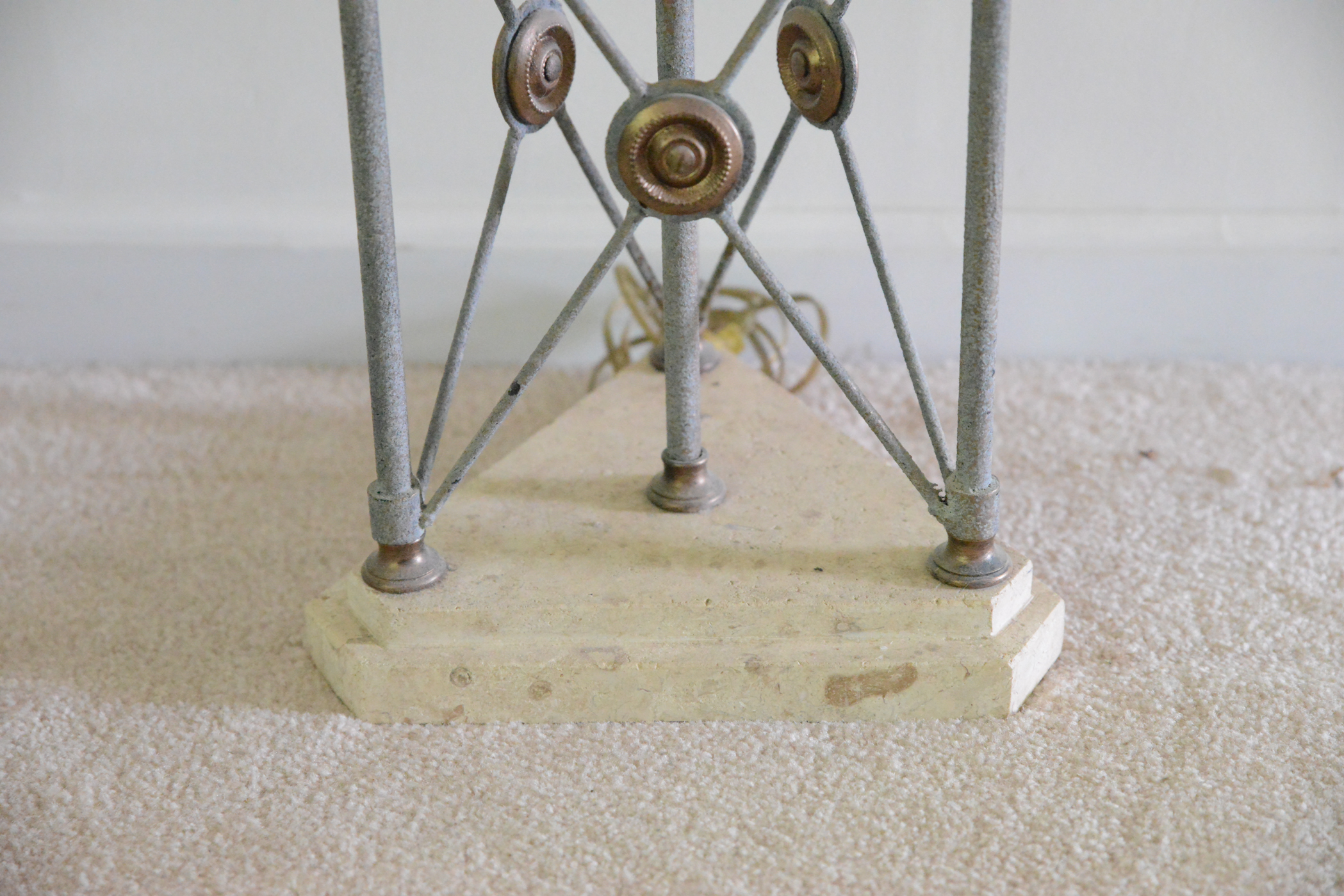 Stone and Metal Table Lamp