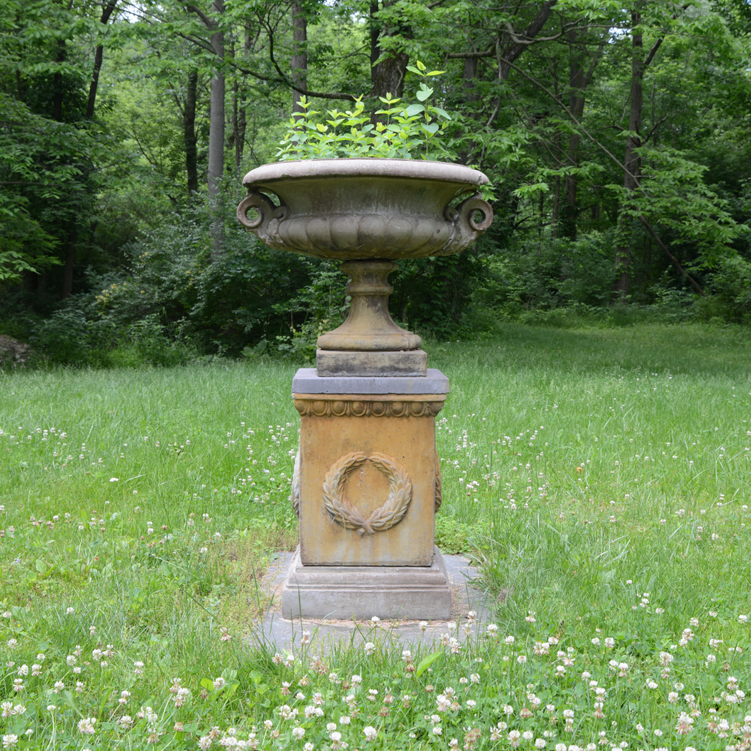Concrete Pillar and Urn Planter