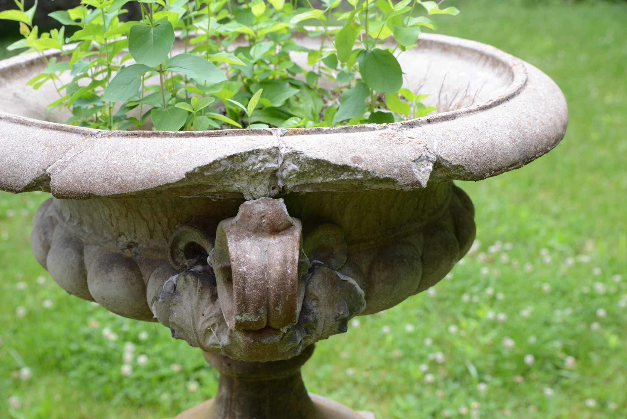 Concrete Pillar and Urn Planter