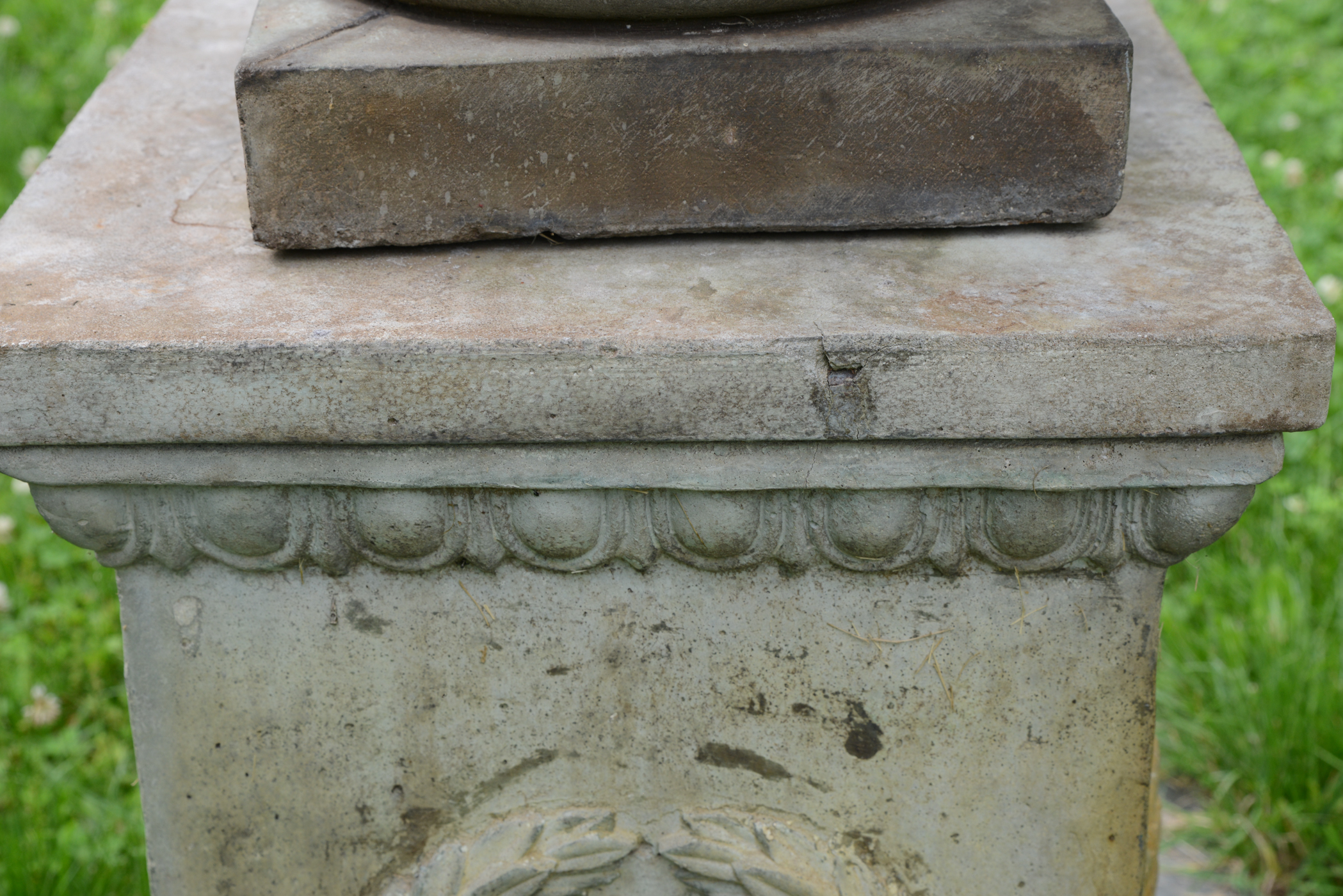 Outdoor Concrete Pillar and Urn Planter