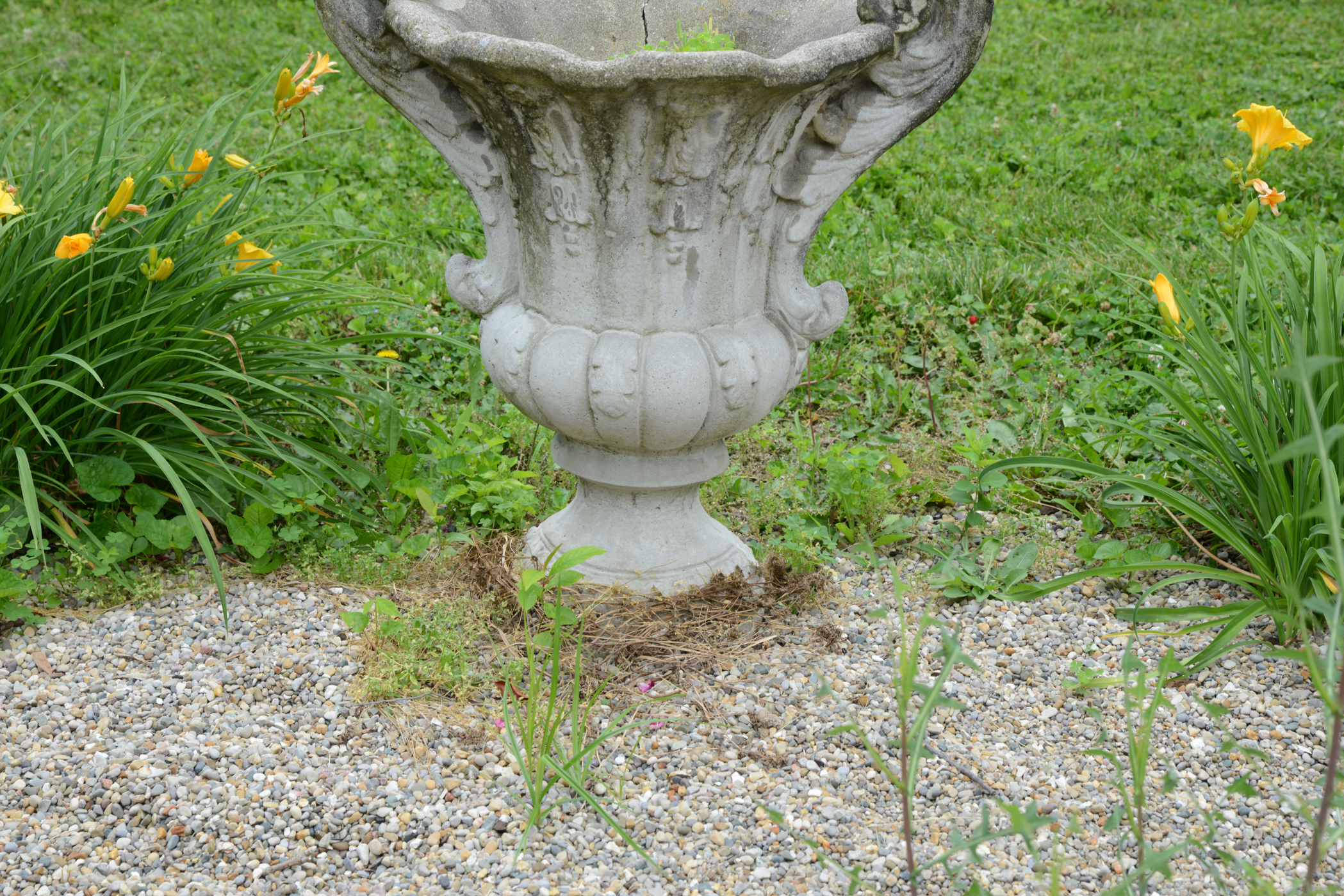 Pair of Concrete Urn Planters