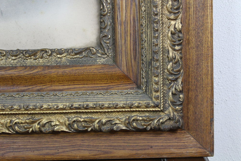 Antique Gilded Frame with Photo of Blue Eyed Victorian Lady