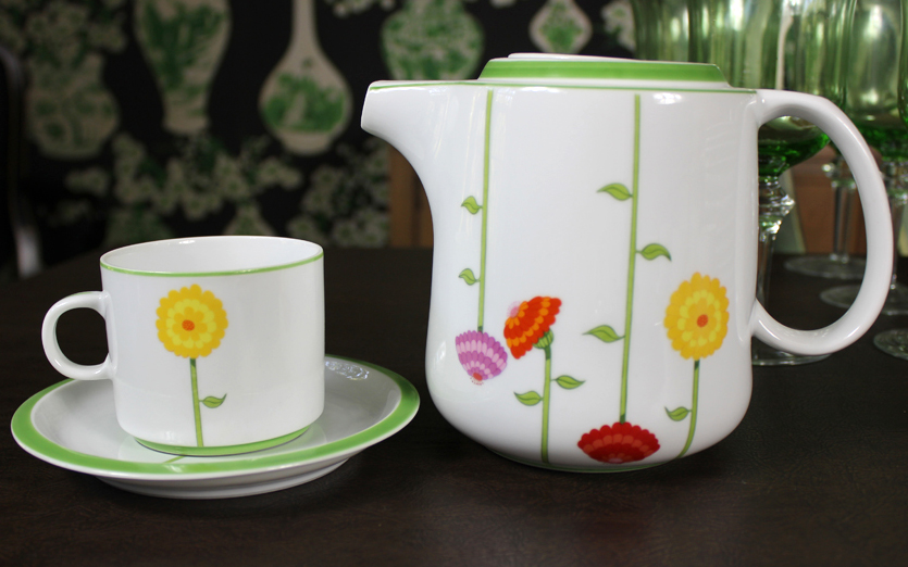 Denby Fine China and Green Stemware