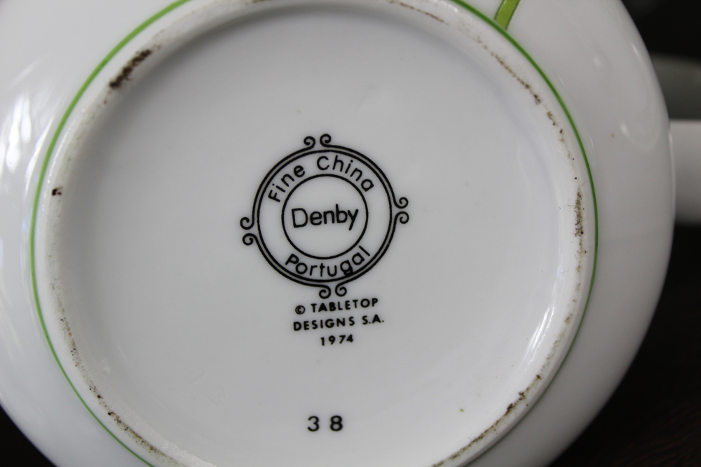 Denby Fine China and Green Stemware