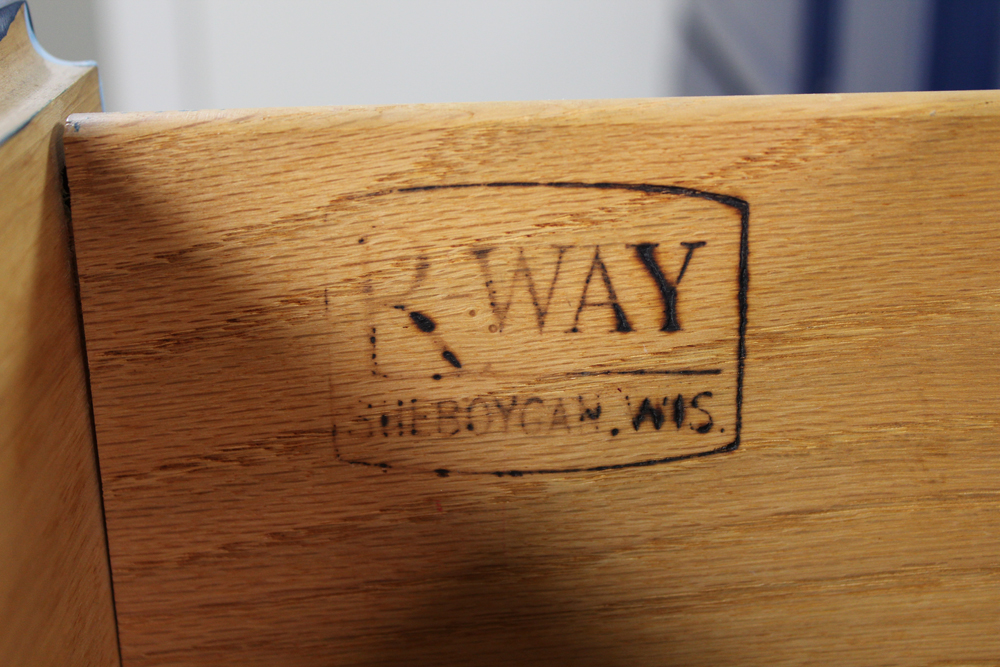 Royal Blue R-Way Dresser with Mirror and Nightstand