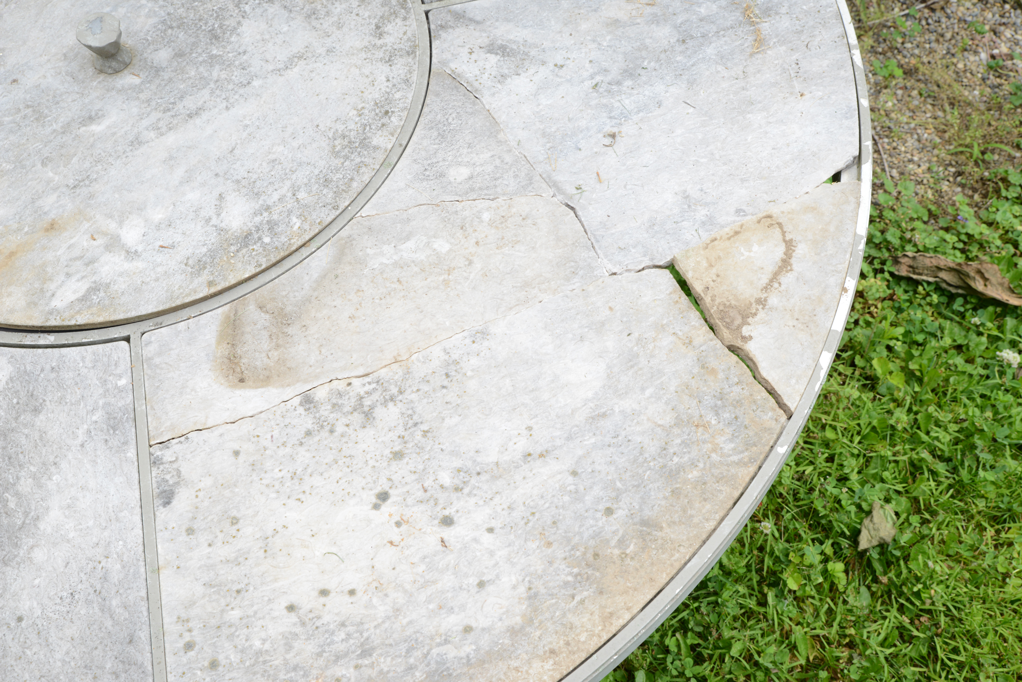 Slate and Metal Fire Pit Table