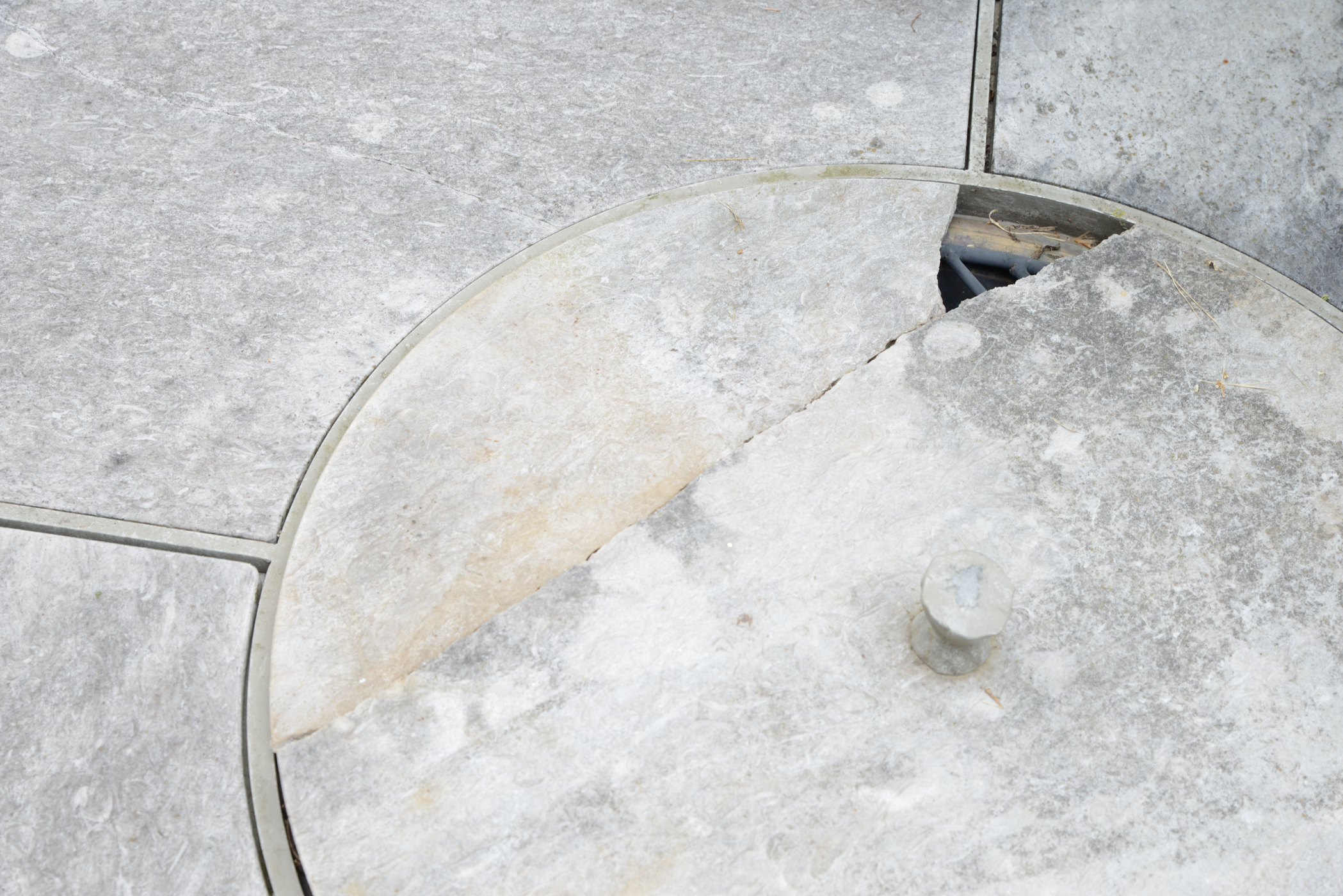 Slate and Metal Fire Pit Table