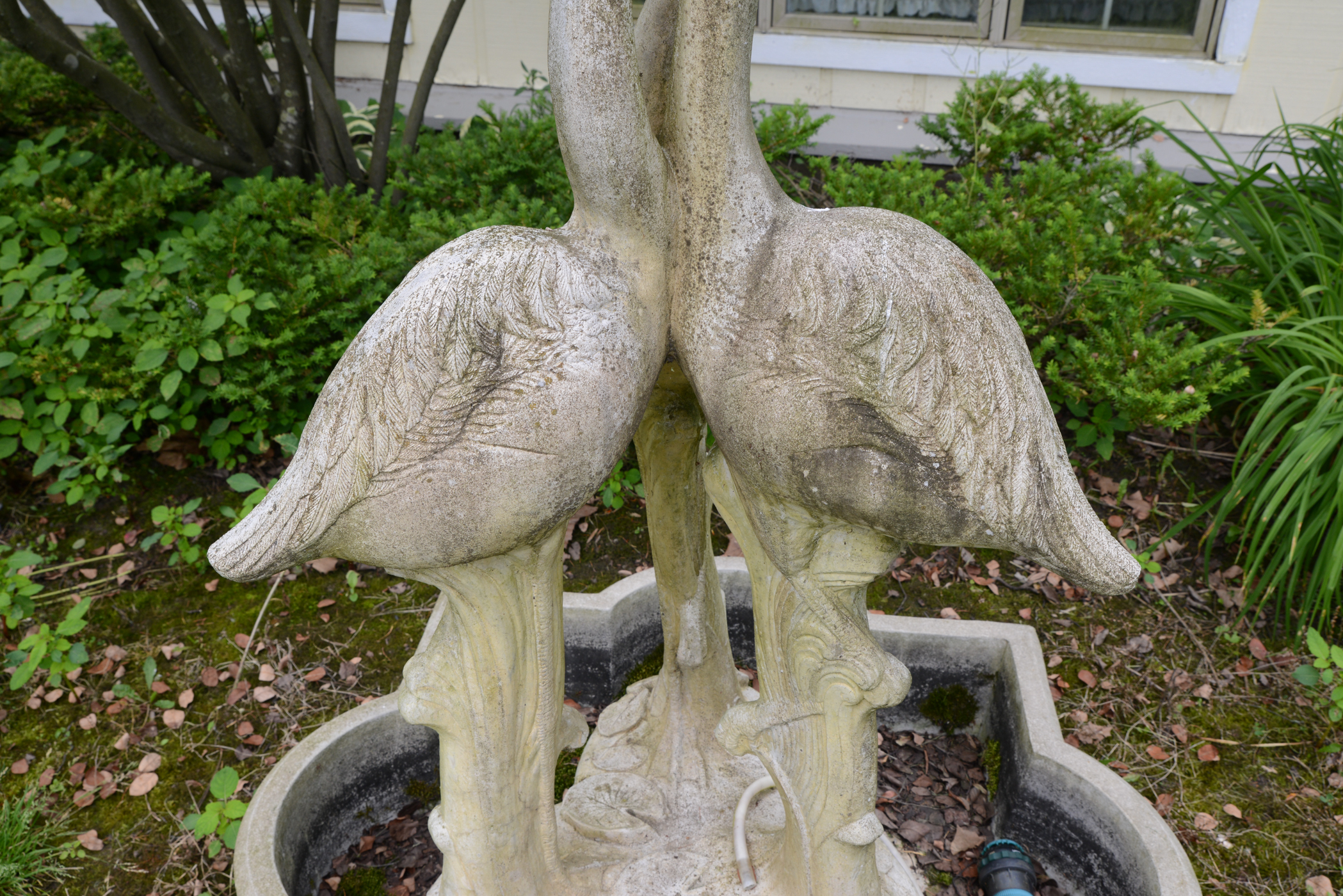 Flamingo Fountain with Quatrefoil Basin