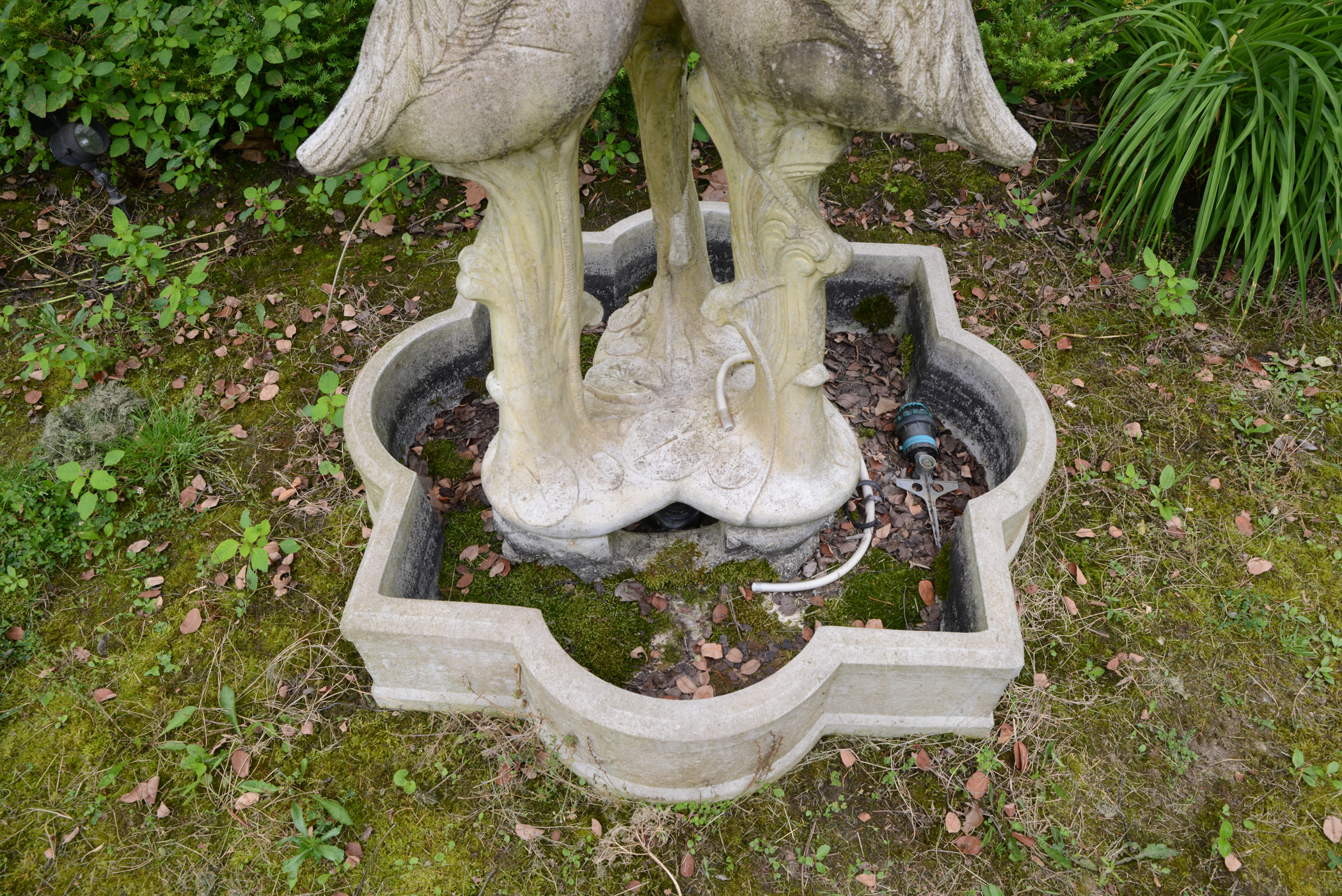 Flamingo Fountain with Quatrefoil Basin