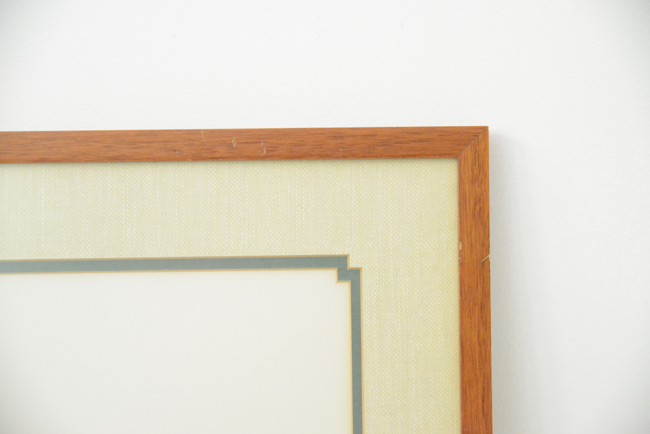 Framed Vintage Cardinal Offset Lithograph