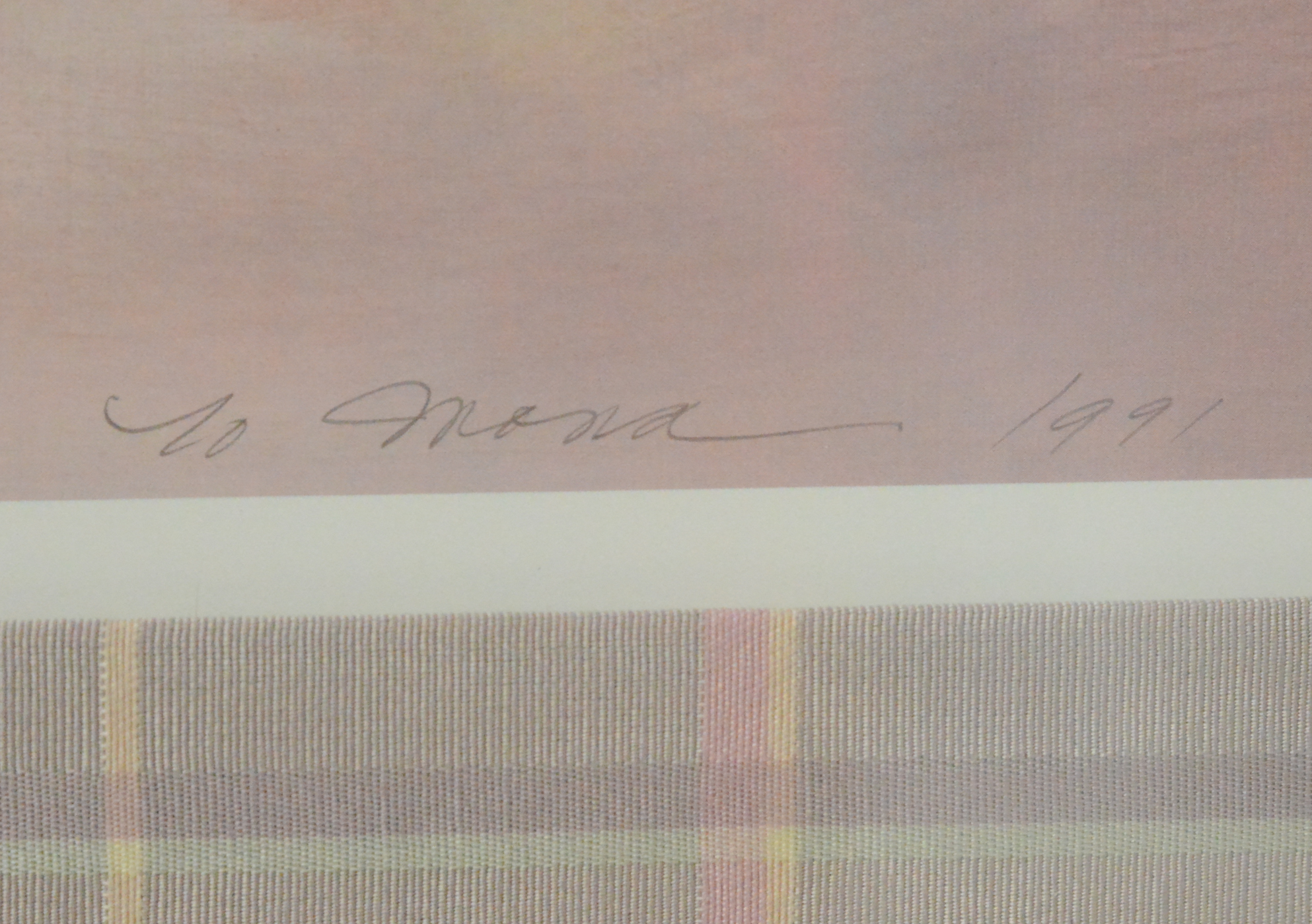 Vintage Signed Nancy Noel "Peonies" Offset Lithograph