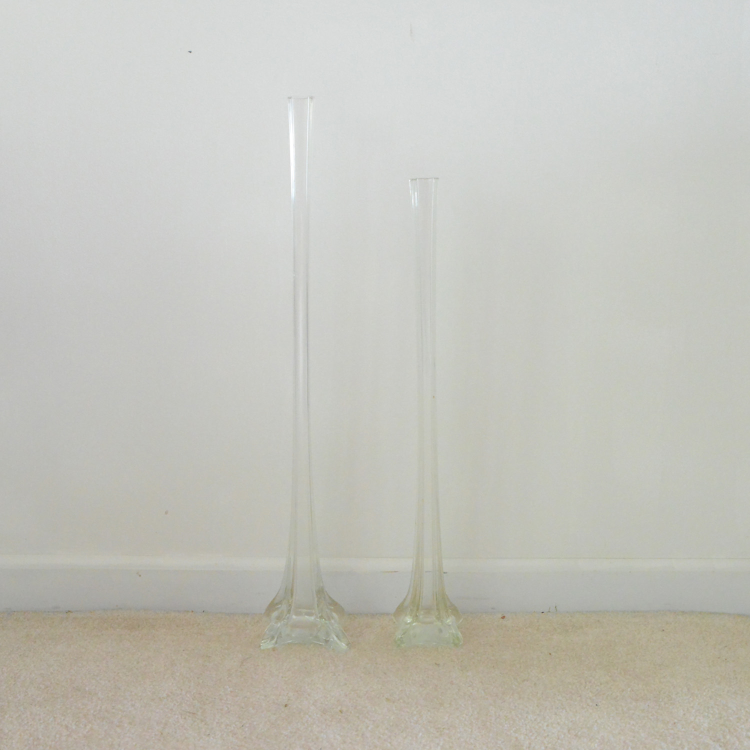 Pair of Eiffel Tower Glass Vases