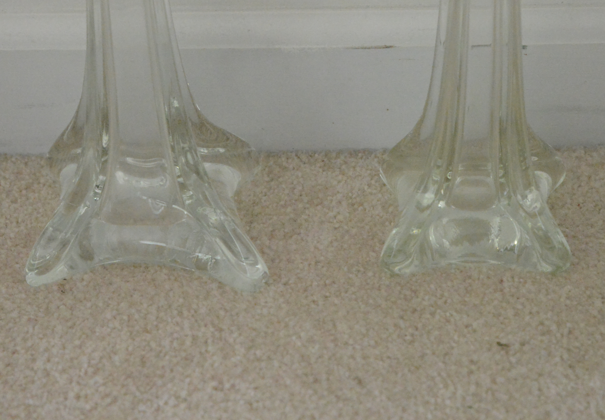 Pair of Eiffel Tower Glass Vases