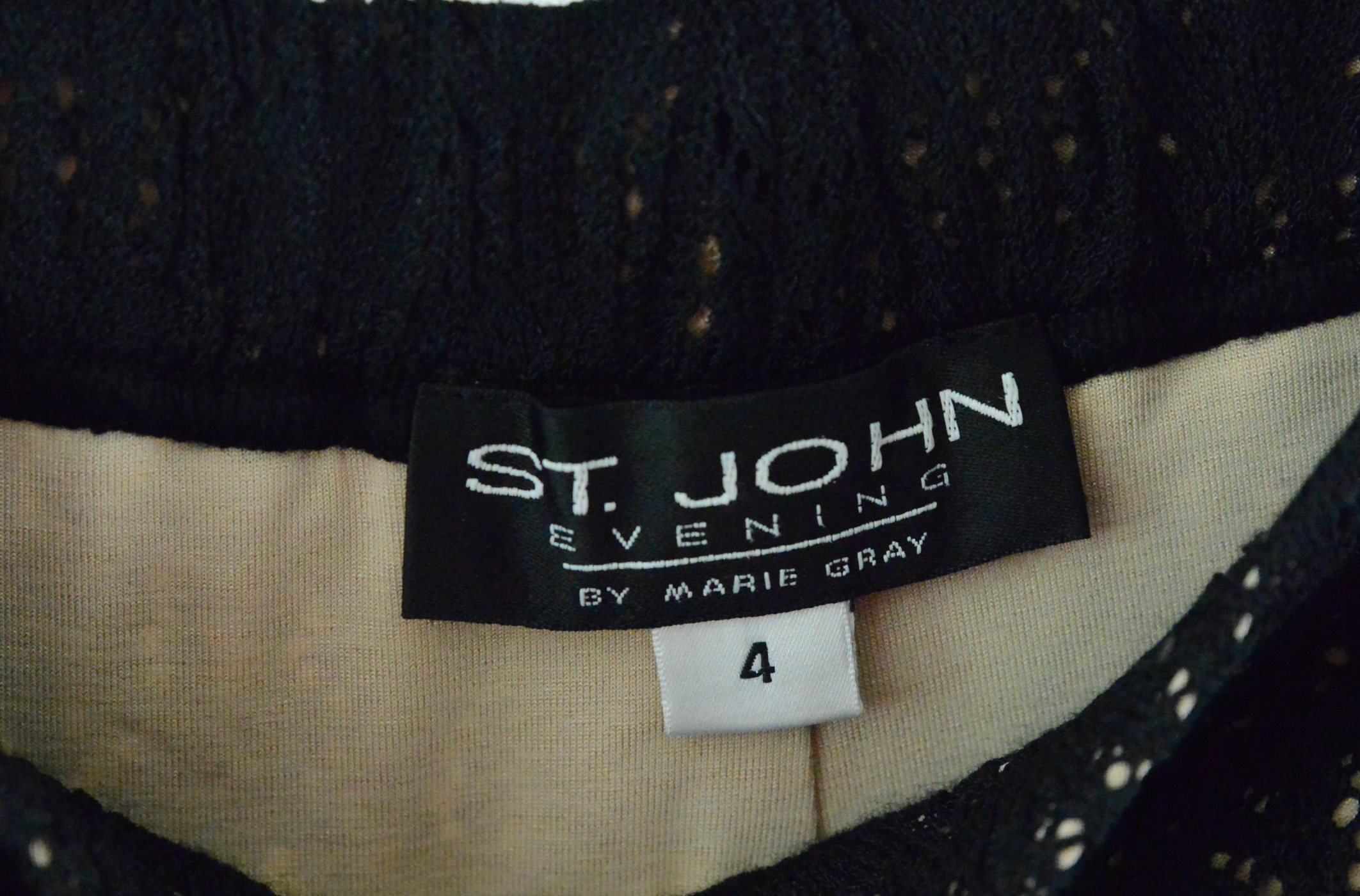 St. John Black Evening Pant Suit