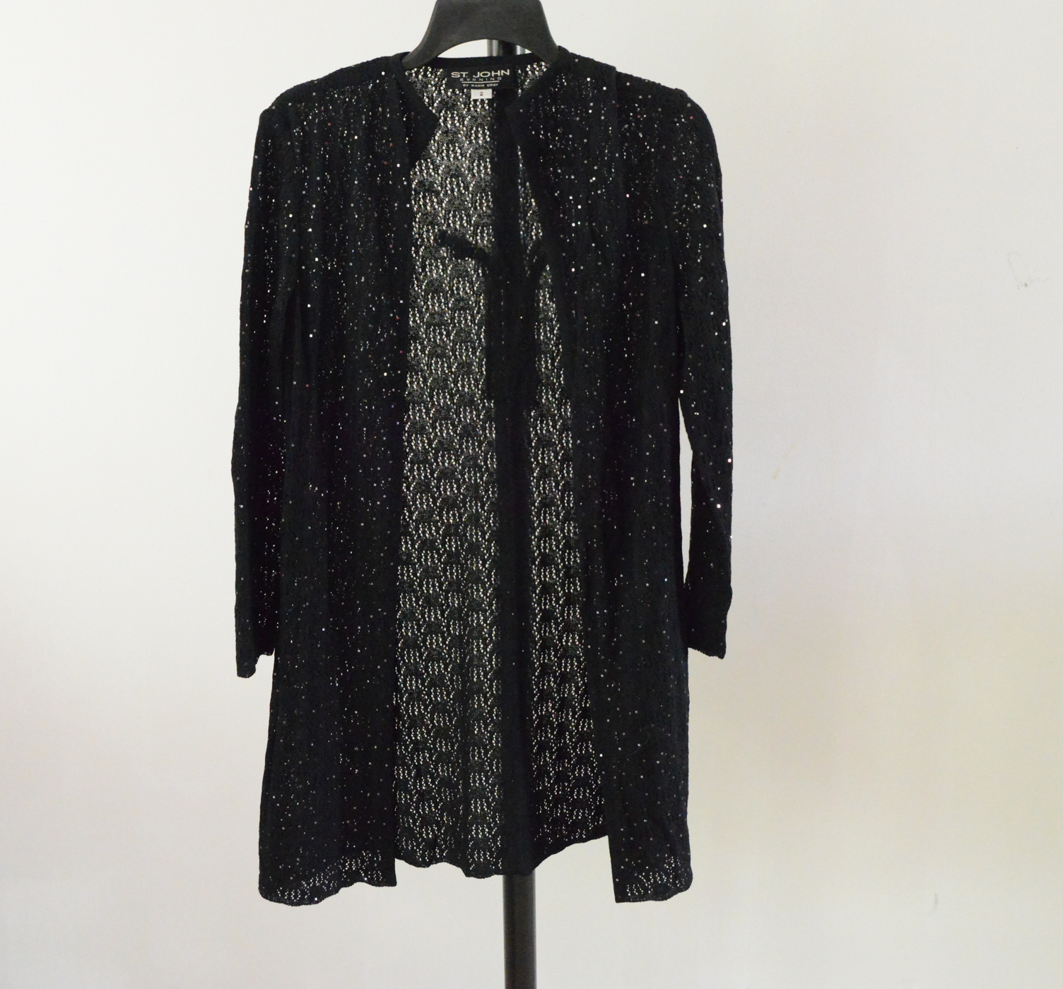 St. John Black Evening Pant Suit