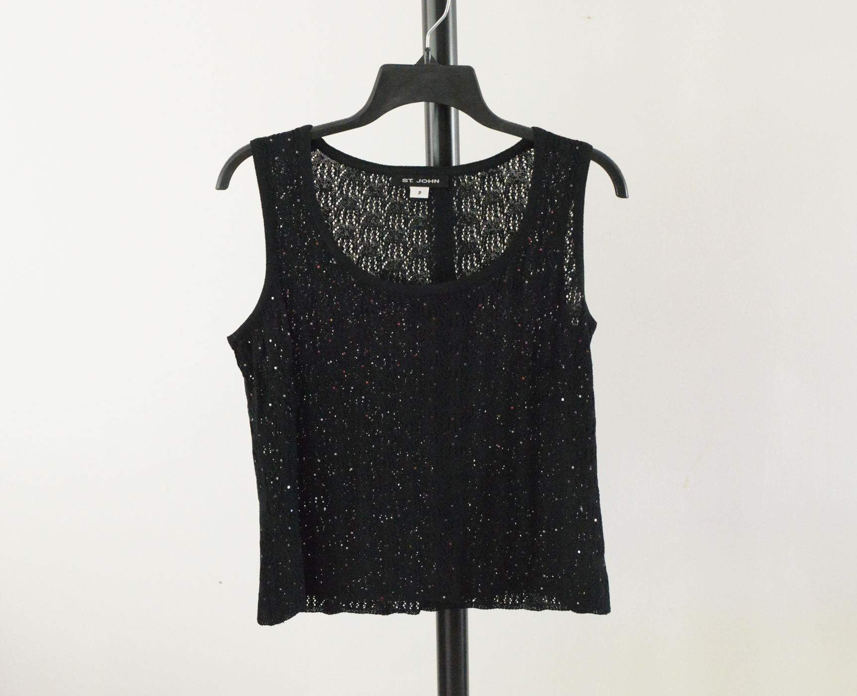 St. John Black Evening Pant Suit