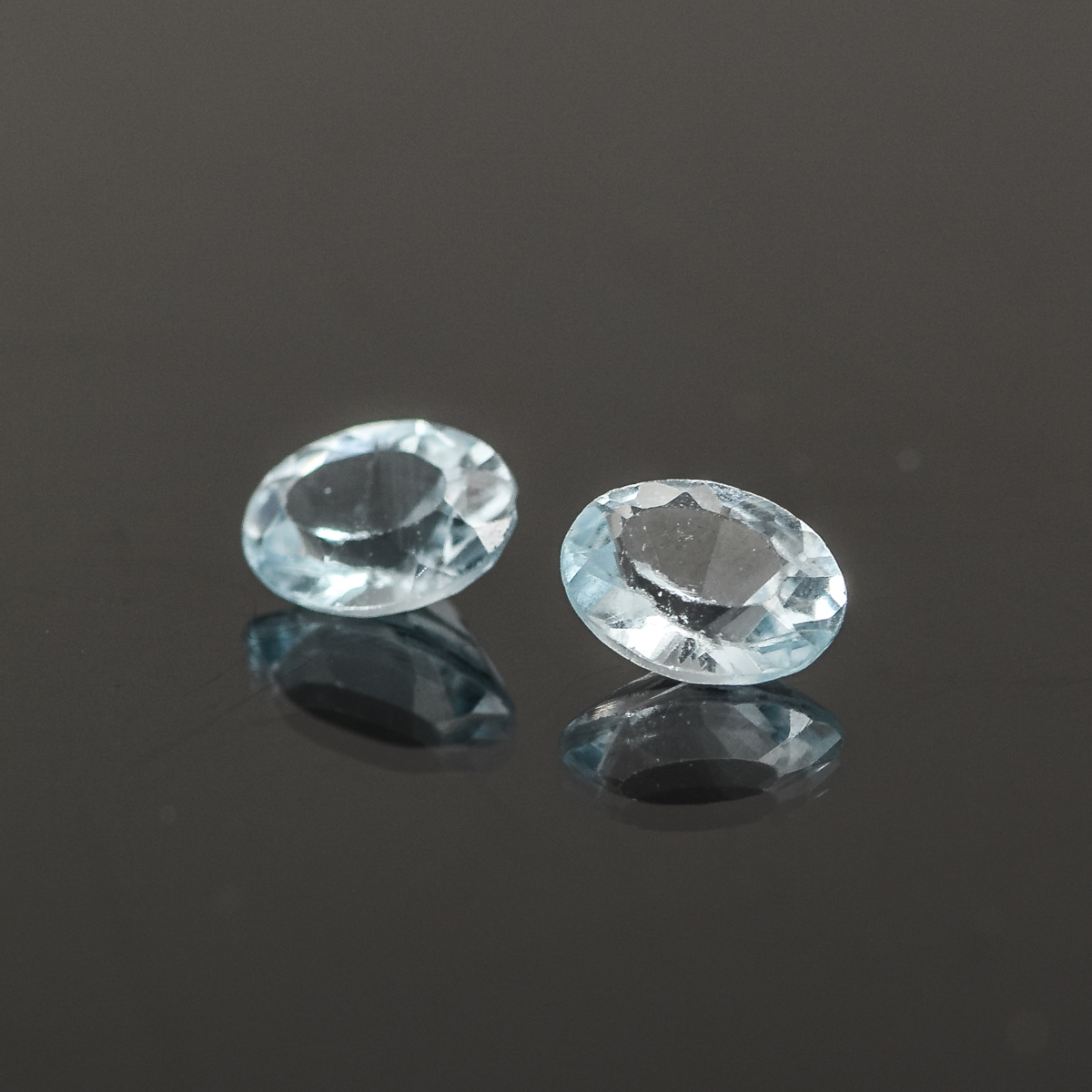 Pair of Light Blue Oval Cut Loose Stones