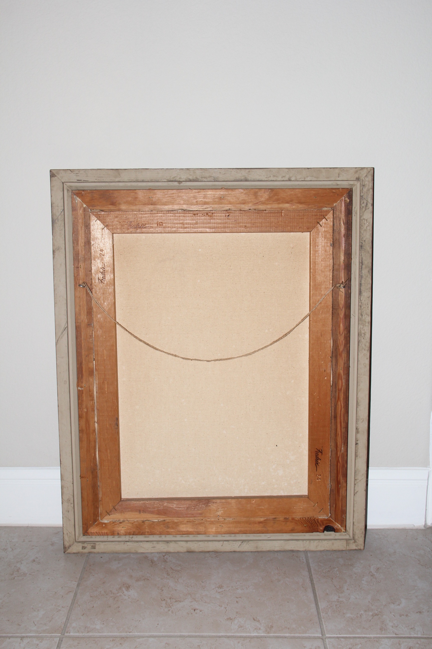 Framed 1970s Nude Female Print on Board by Leo Jansen
