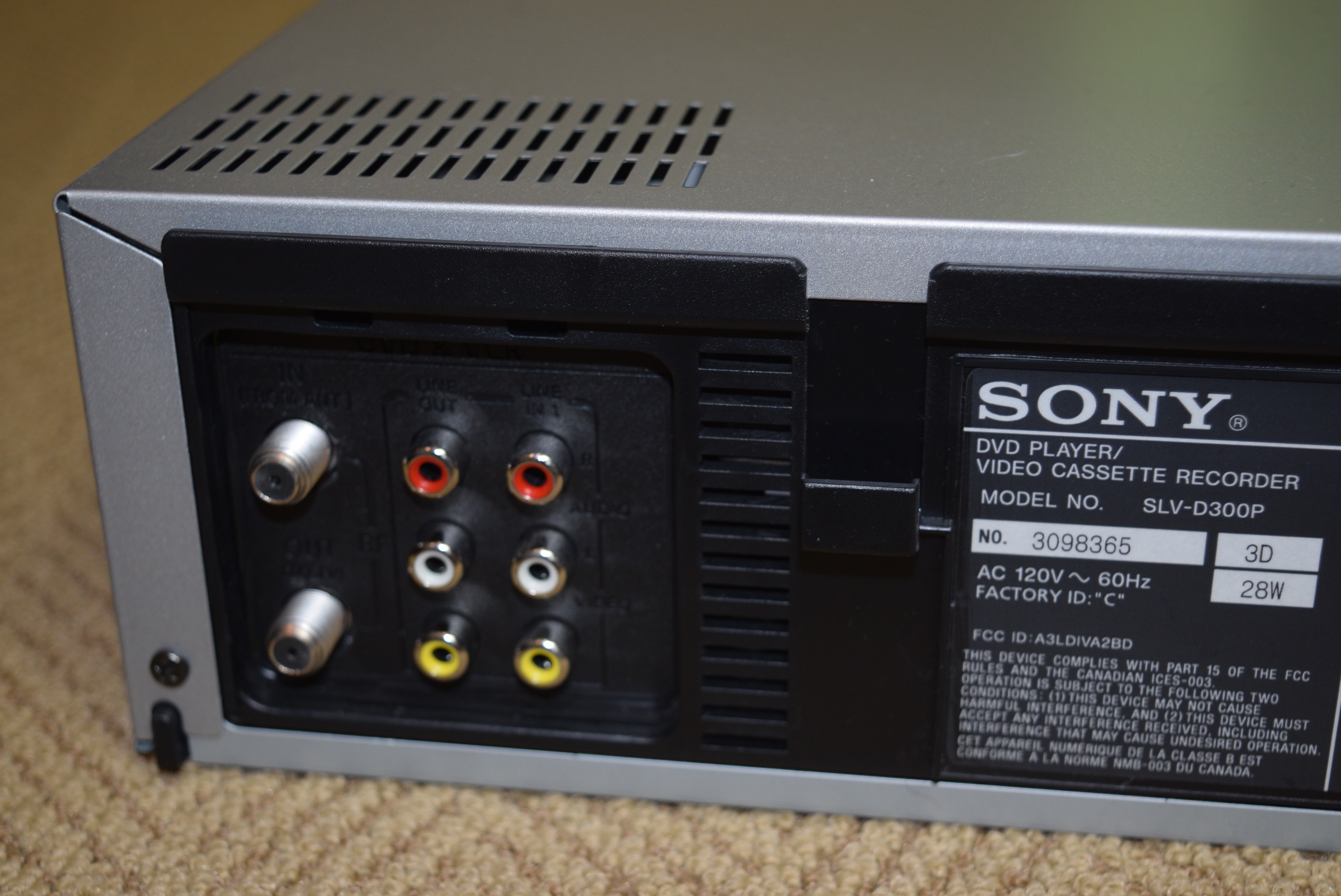 Sony VCR and DVD Player