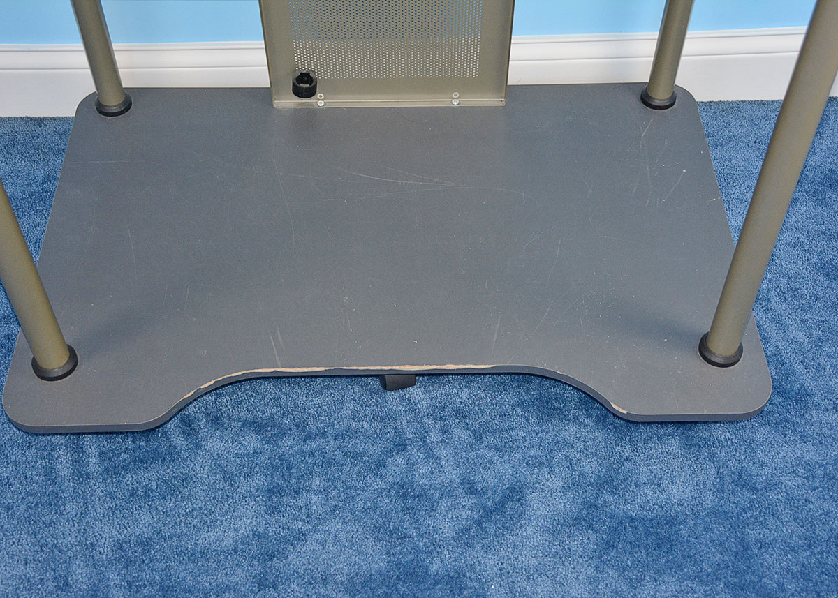 Contemporary Metal and Glass Computer Desk