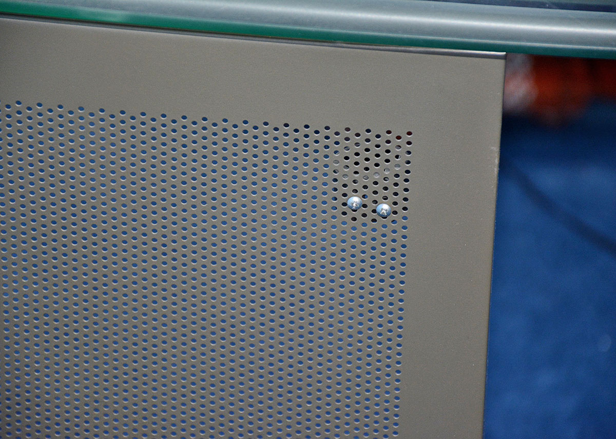 Contemporary Metal and Glass Computer Desk