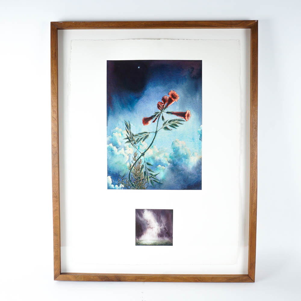 "Approaching Storm- Cape Henlopen" Watercolor on Handmade Paper by Mike McFarland