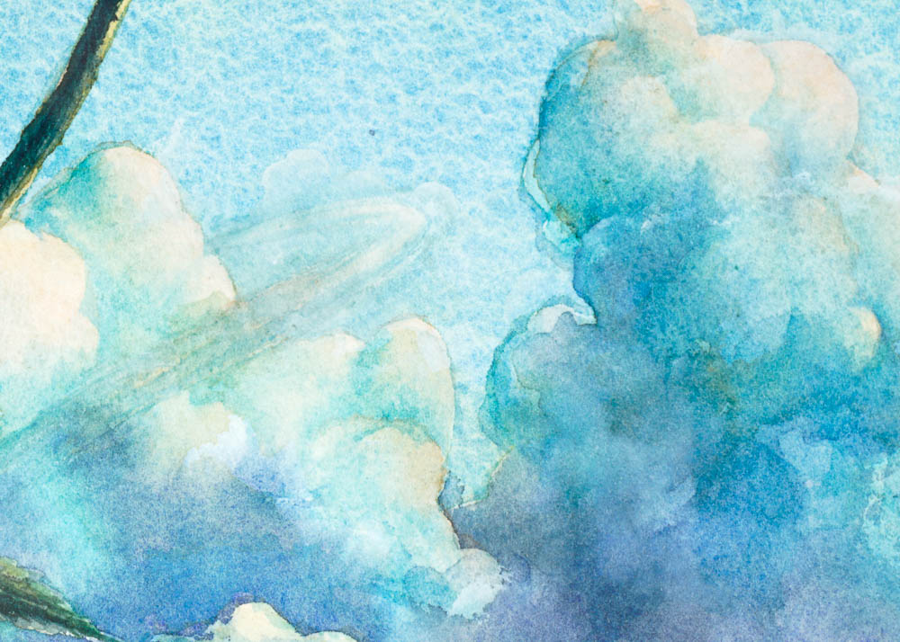 "Approaching Storm- Cape Henlopen" Watercolor on Handmade Paper by Mike McFarland