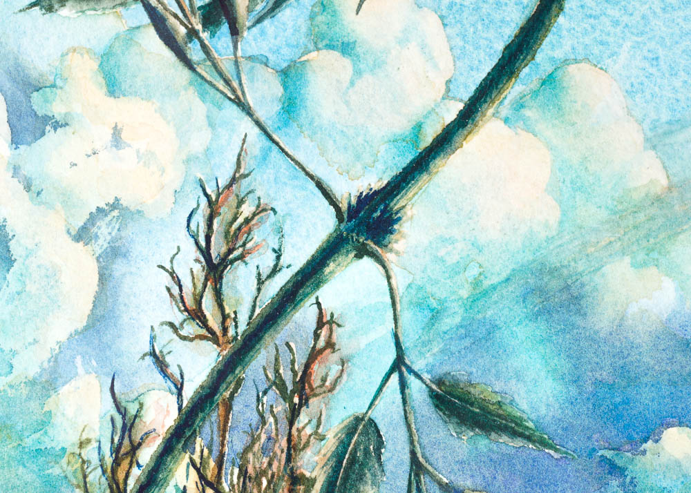 "Approaching Storm- Cape Henlopen" Watercolor on Handmade Paper by Mike McFarland