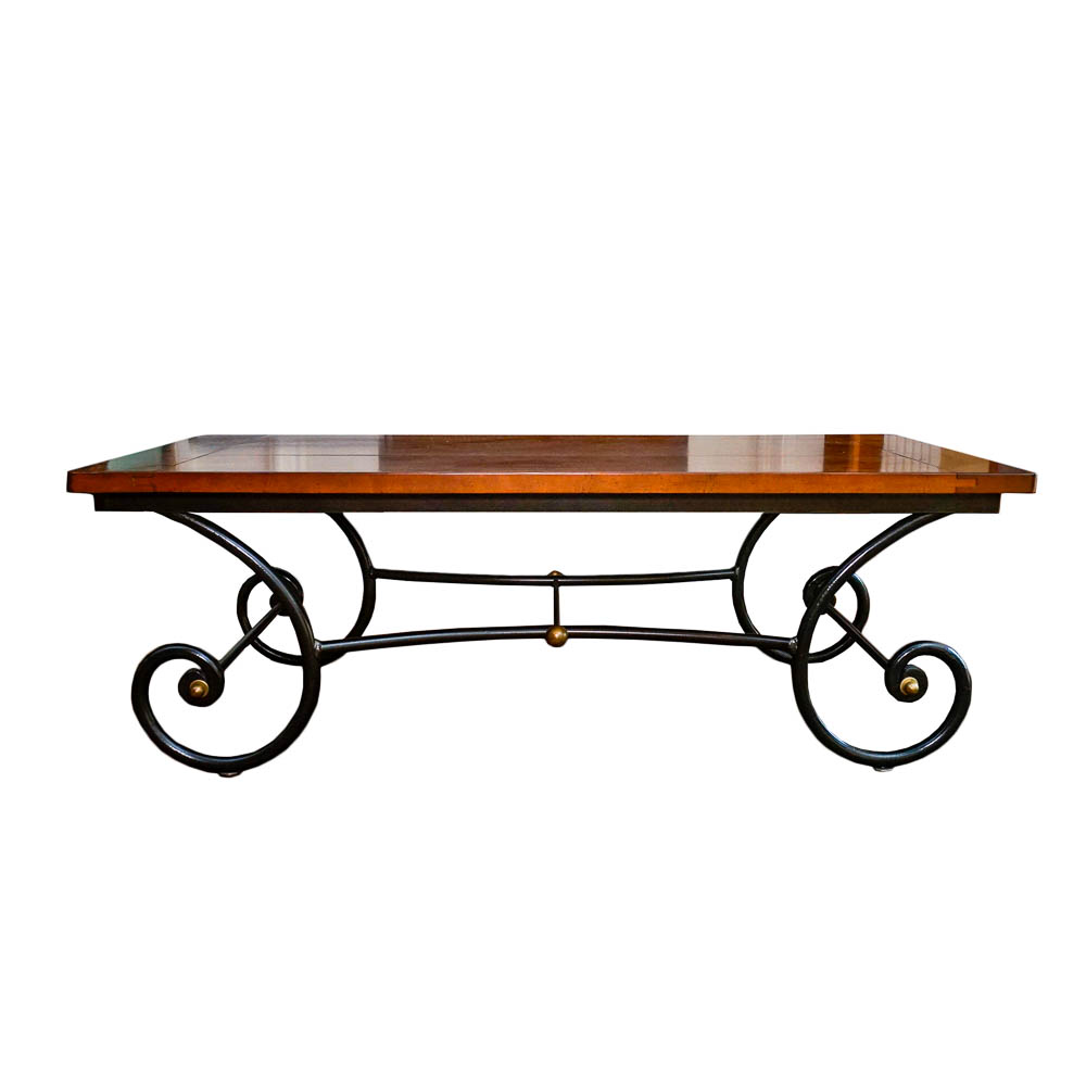 Cherry and Iron Coffee Table