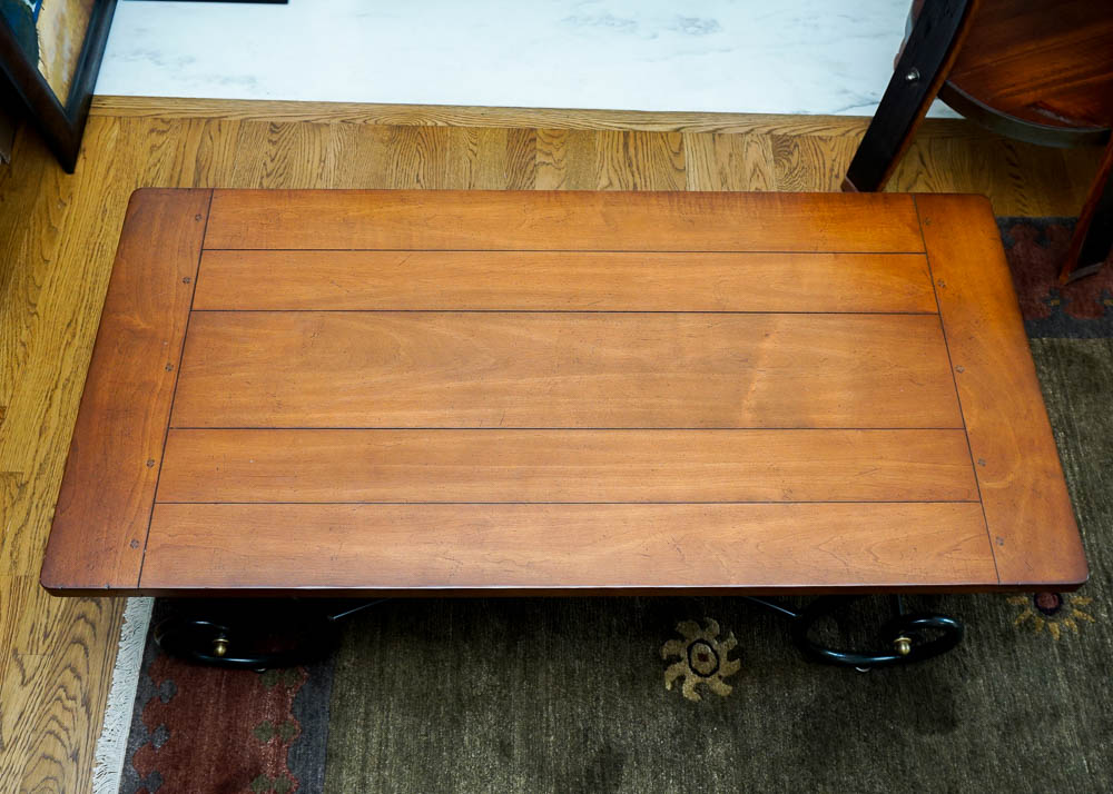 Cherry and Iron Coffee Table