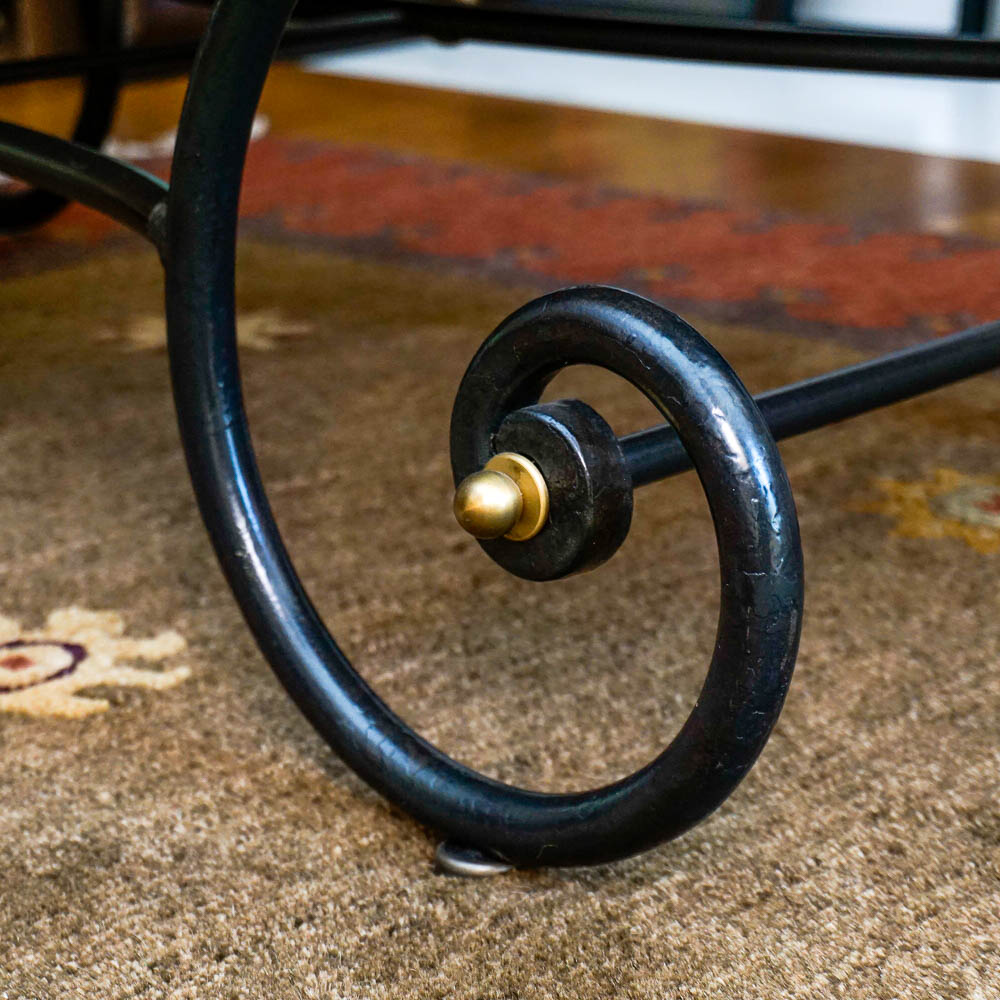 Cherry and Iron Coffee Table