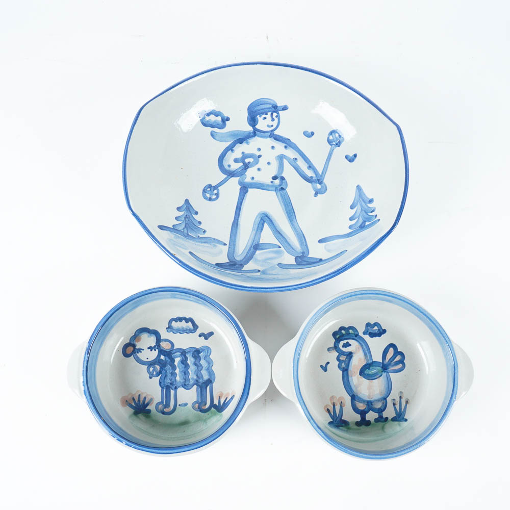 M.A. Hadley Stoneware Trio