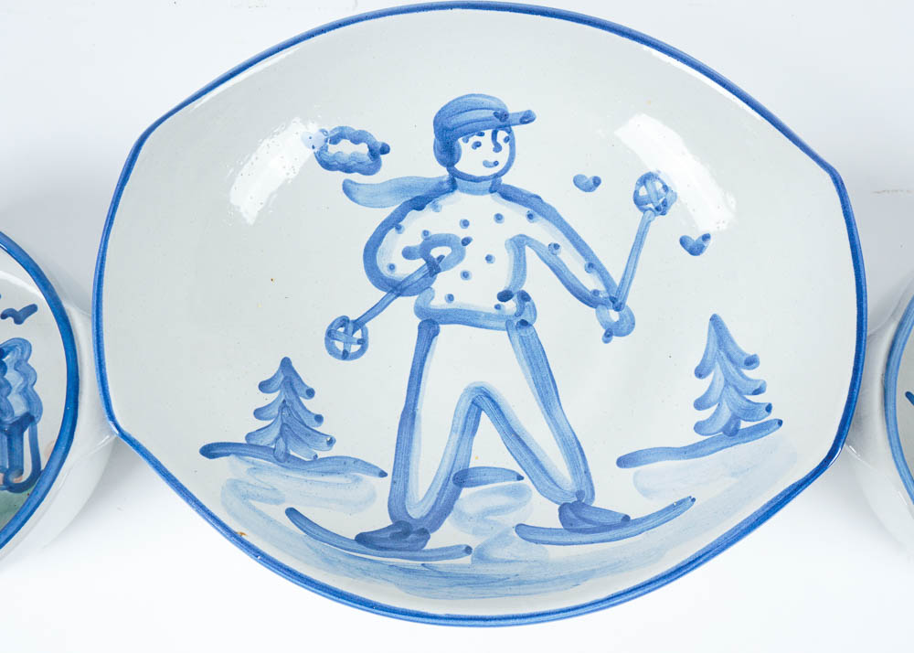 M.A. Hadley Stoneware Trio