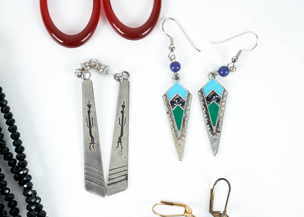 Assorted Costume Earrings and Necklace
