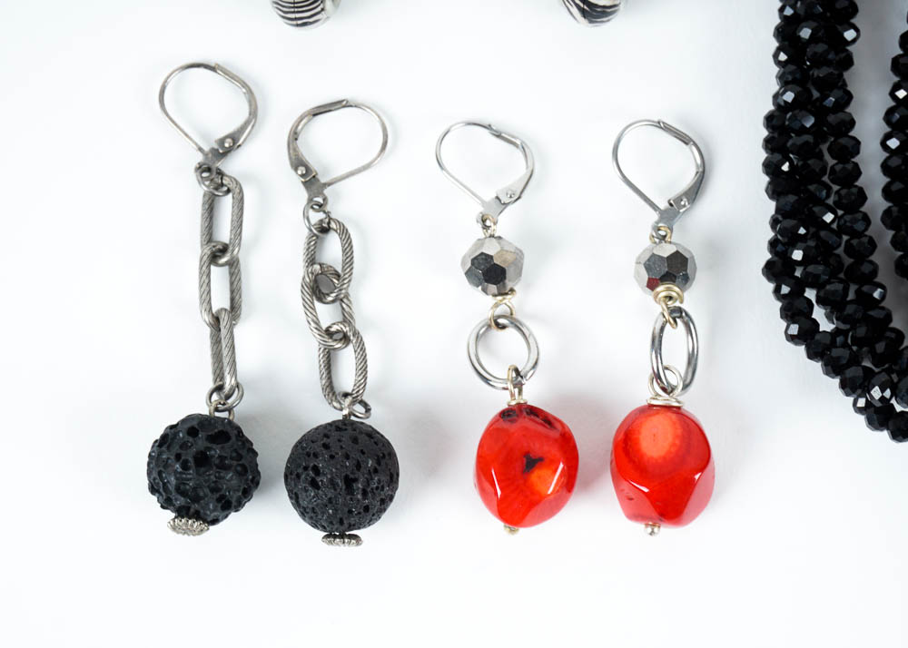 Assorted Costume Earrings and Necklace