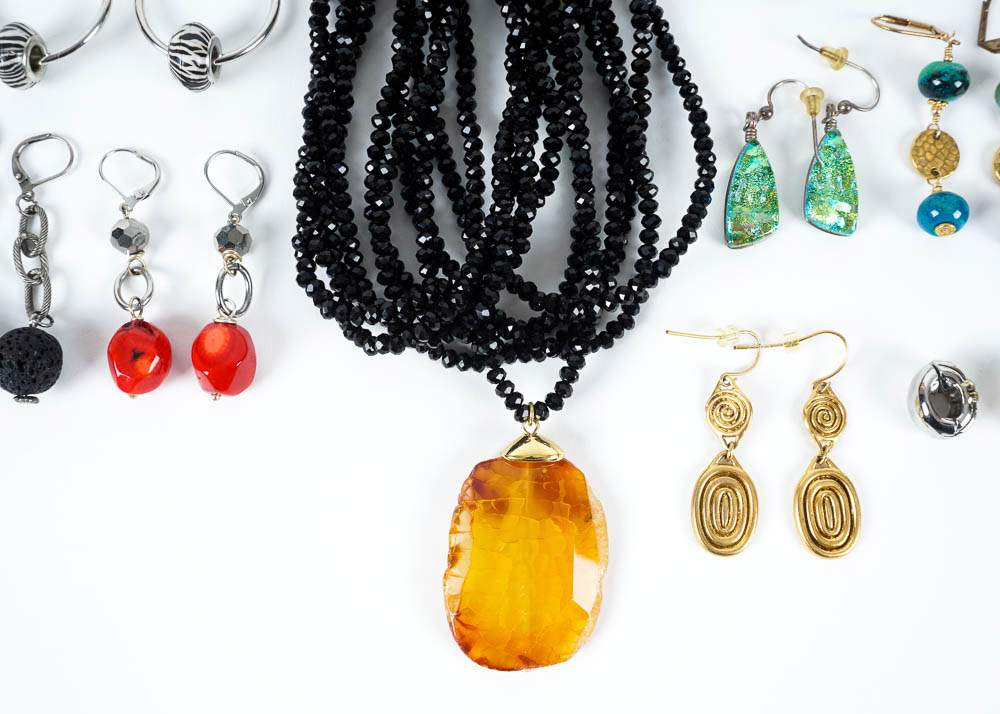Assorted Costume Earrings and Necklace