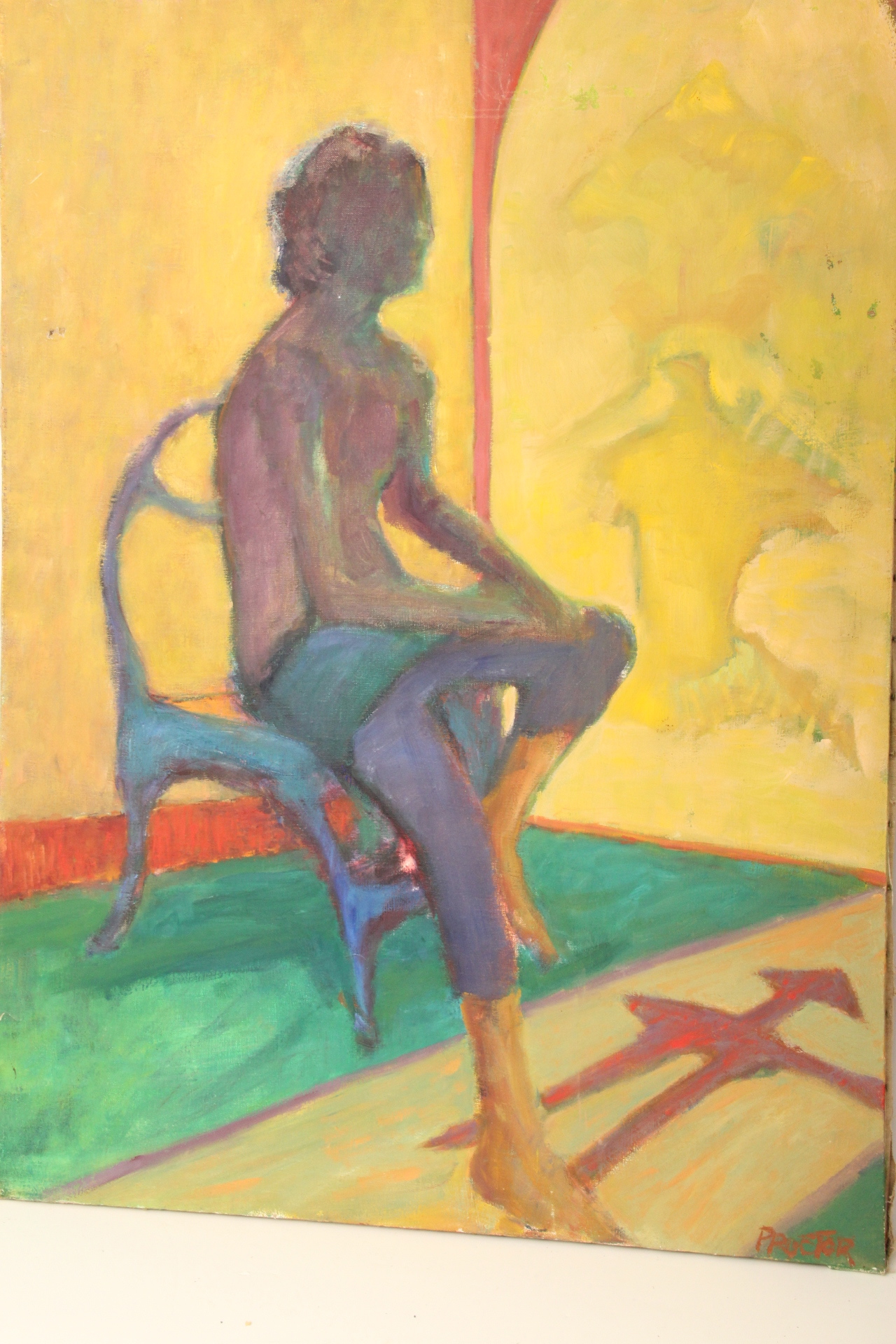 Two Large Figurative Oil on Canvas Painting