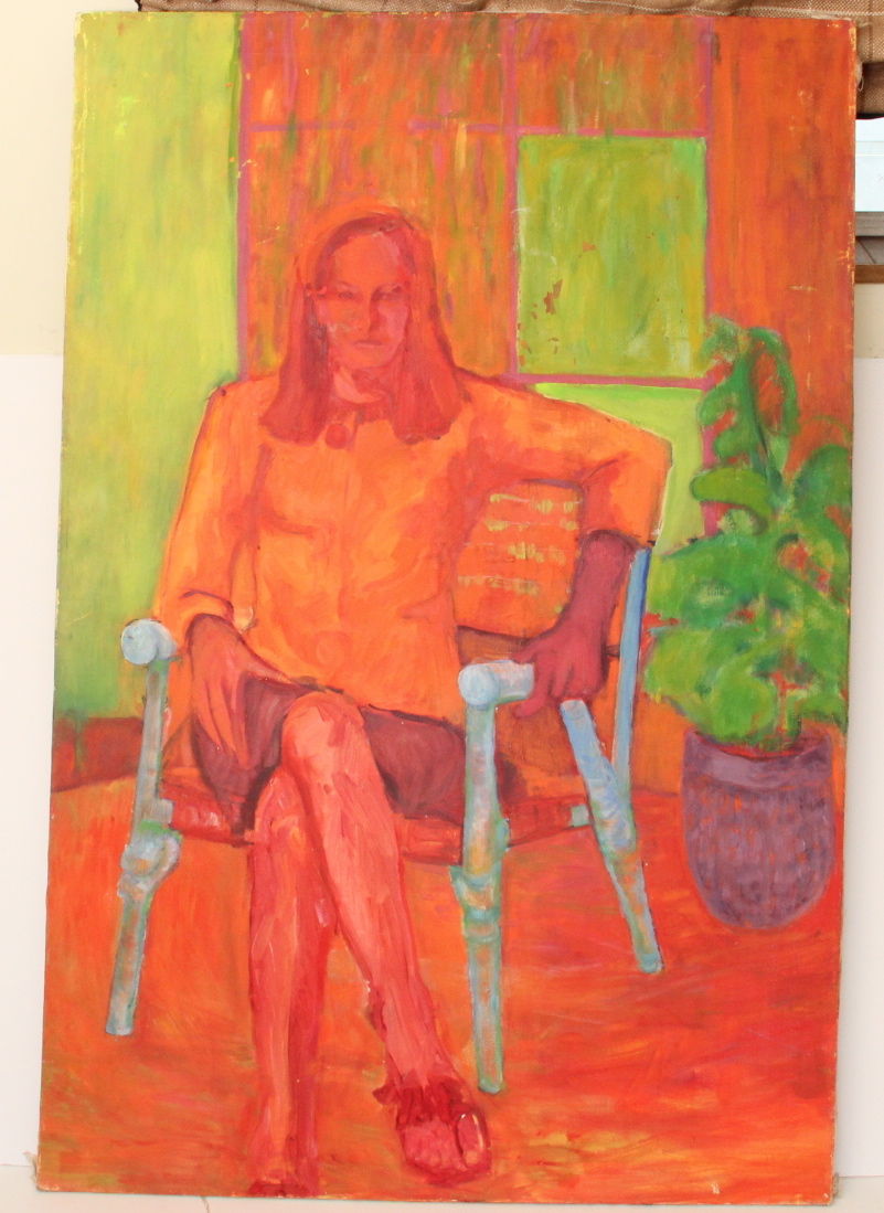 Two Large Figurative Oil on Canvas Painting