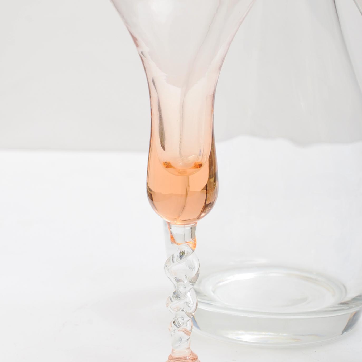 Glass Decanter with Four Drinking Glasses