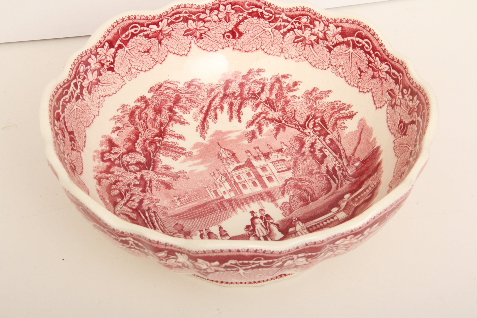 Mason's Antique Red and White Transferware Featuring a Large Tureen, Pitcher and More