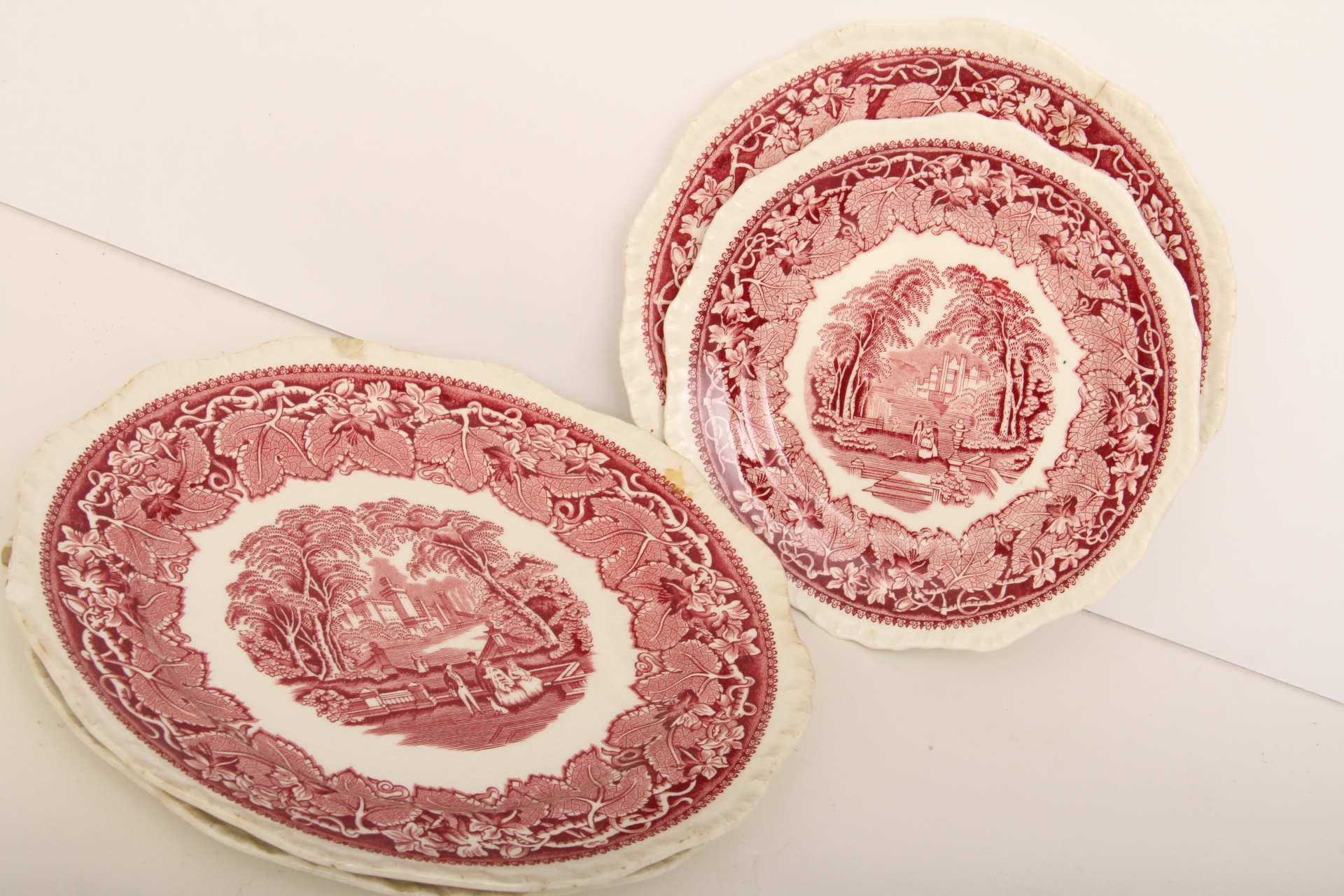 Mason's Antique Red and White Transferware Featuring a Large Tureen, Pitcher and More