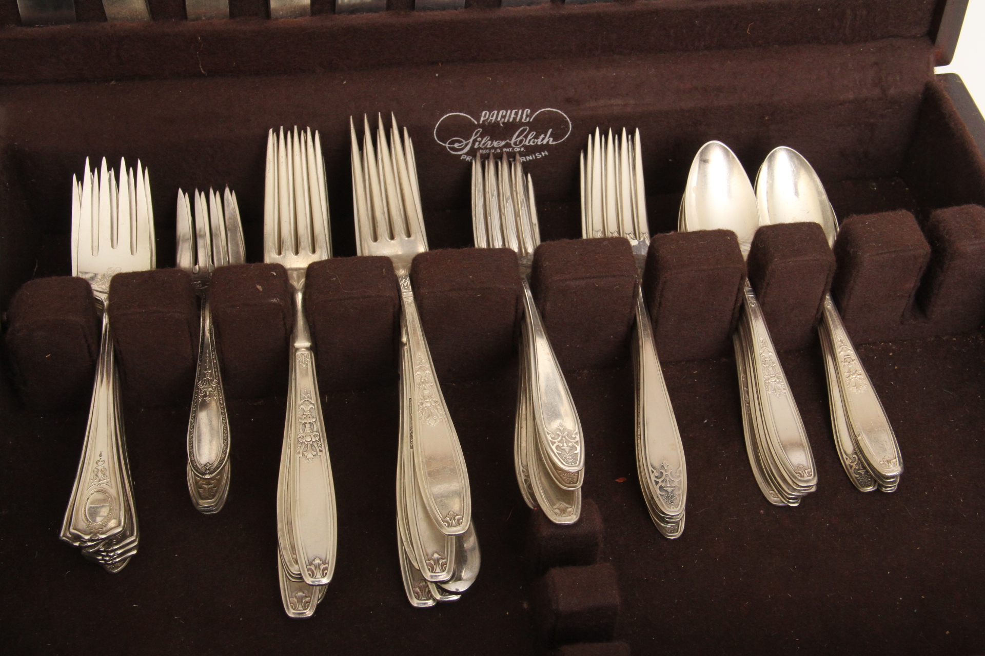 Collection of Vintage Silver Plate in Tarnish Proof Box