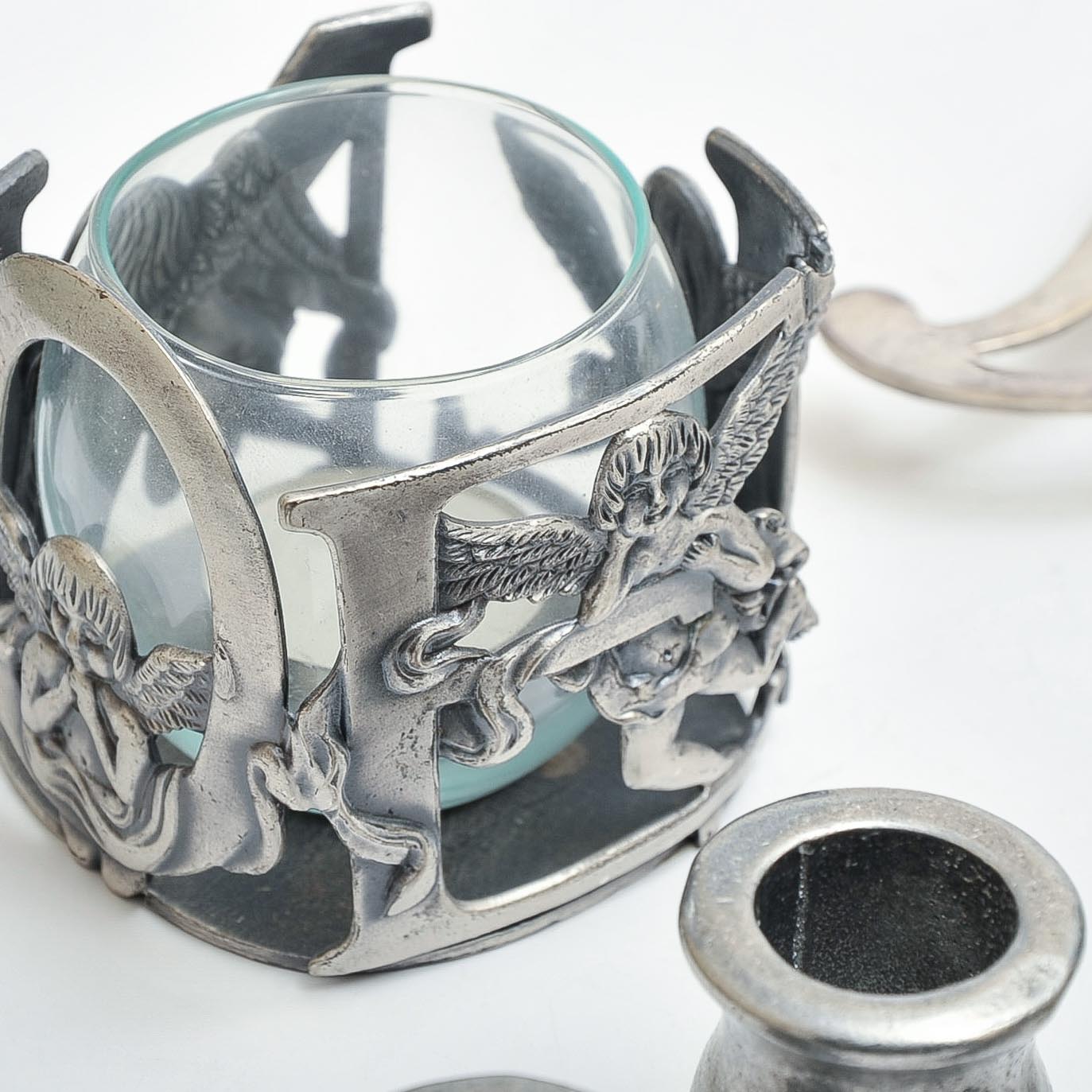 Assortment of Silver Tone Christmas Decor