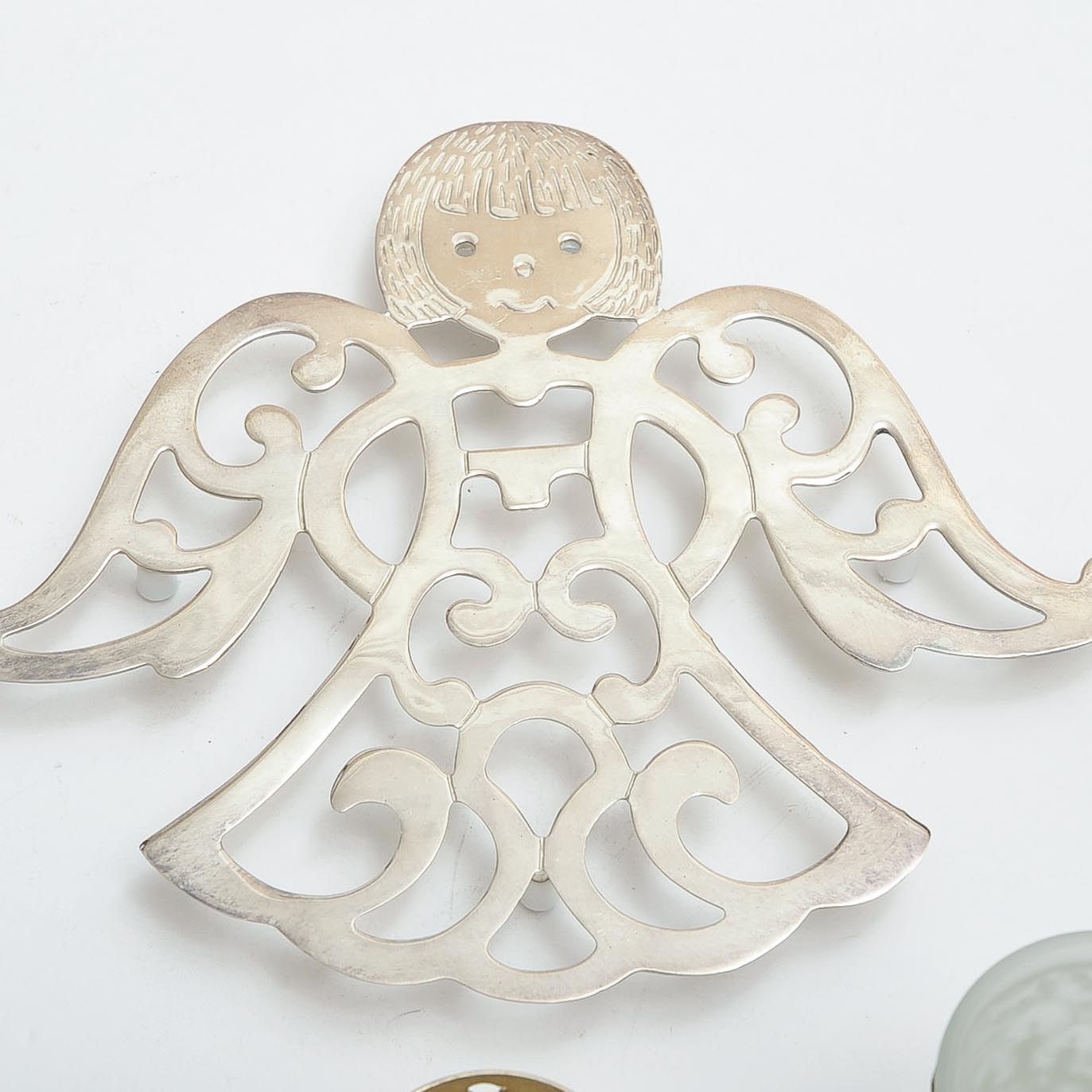 Assortment of Silver Tone Christmas Decor