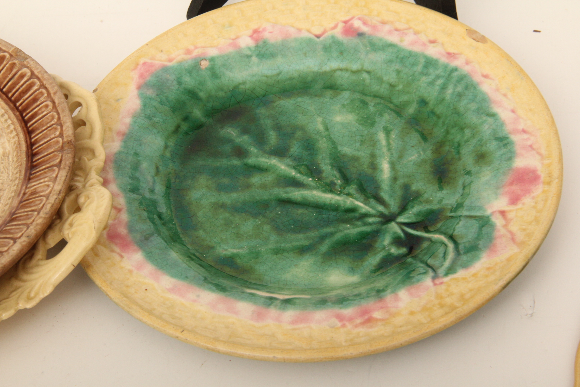 Collection of Majolica Plates and Devon Fish