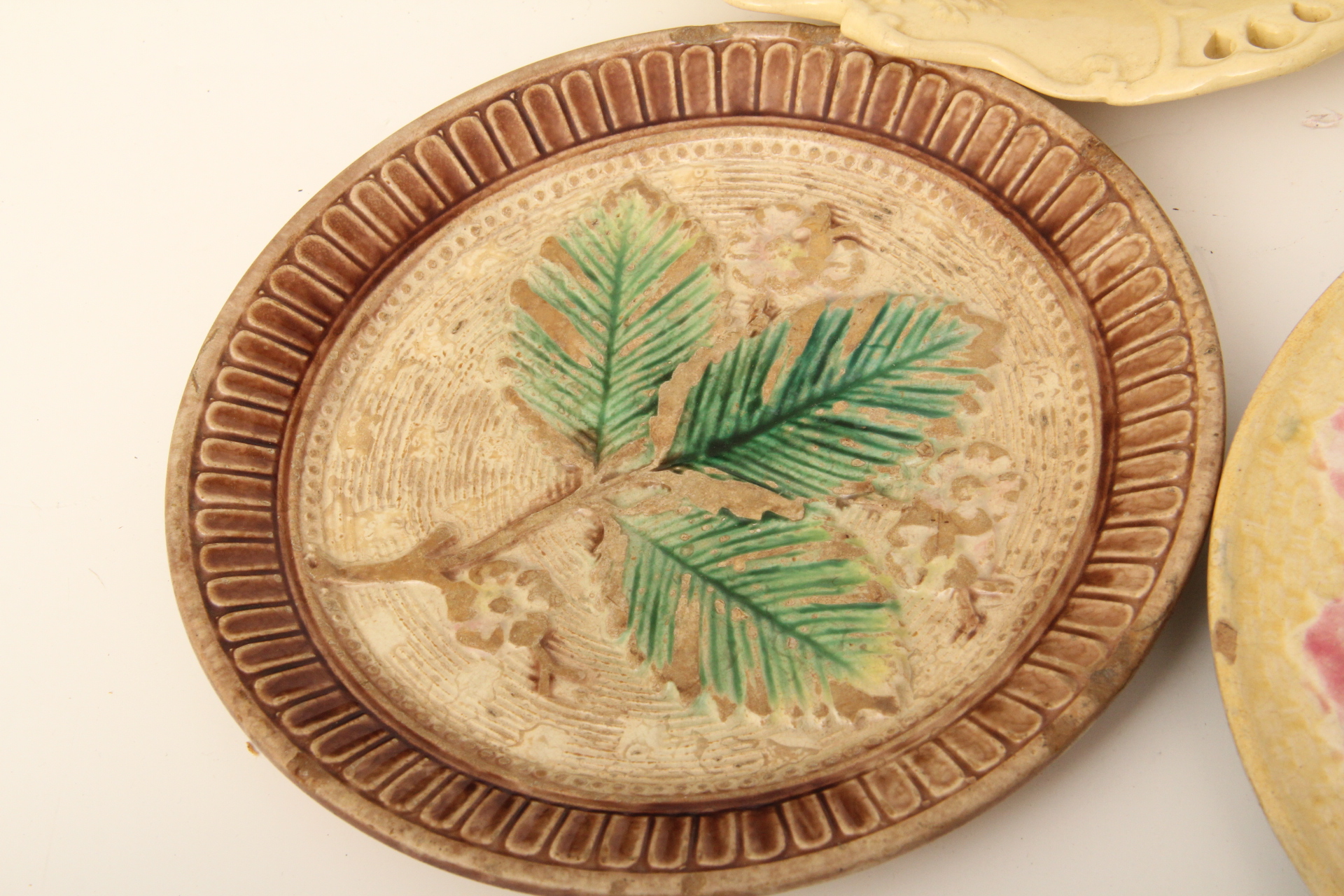 Collection of Majolica Plates and Devon Fish