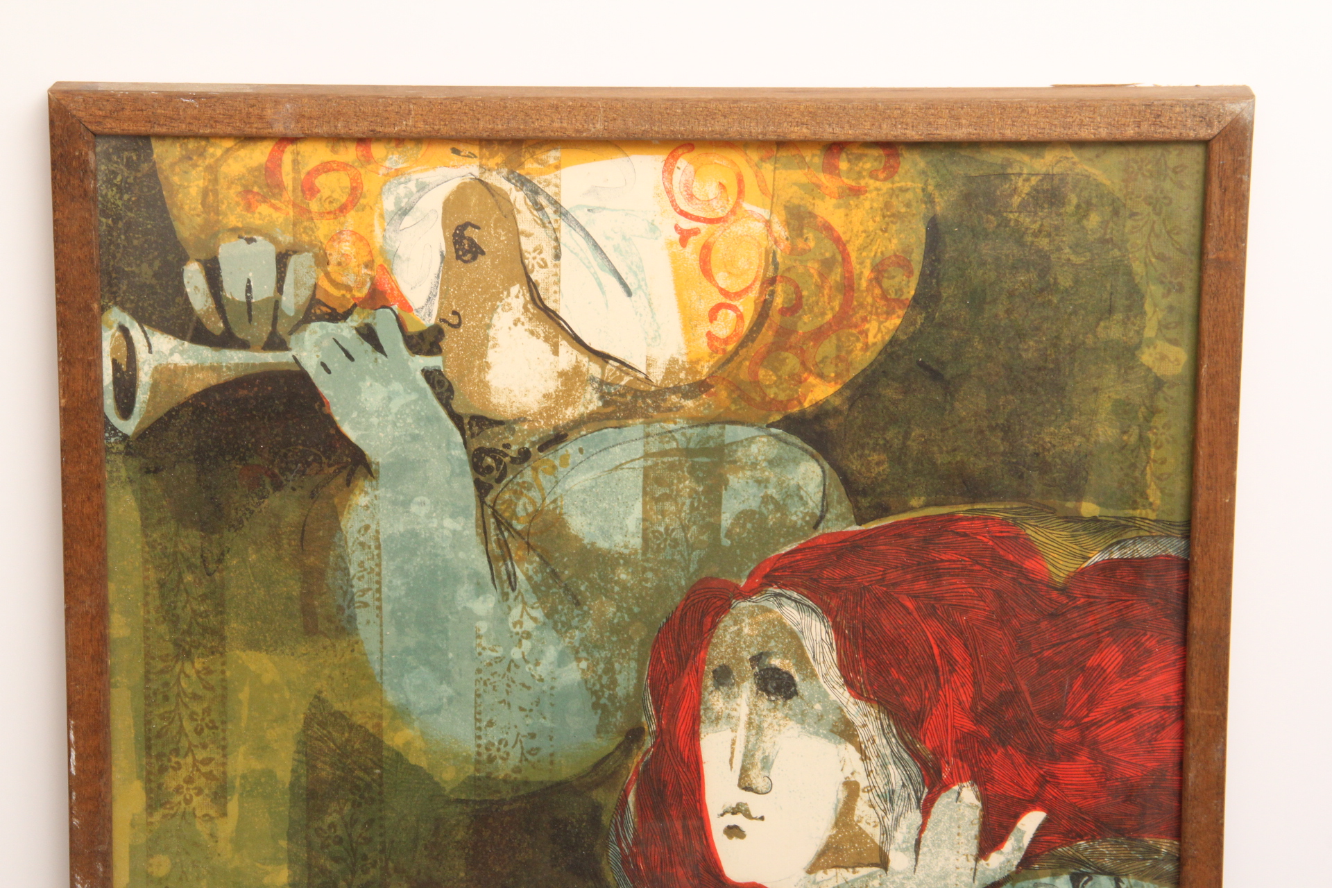 Sunol Alvar  "Couple Avec Trompette" Signed Limited Edition Lithograph