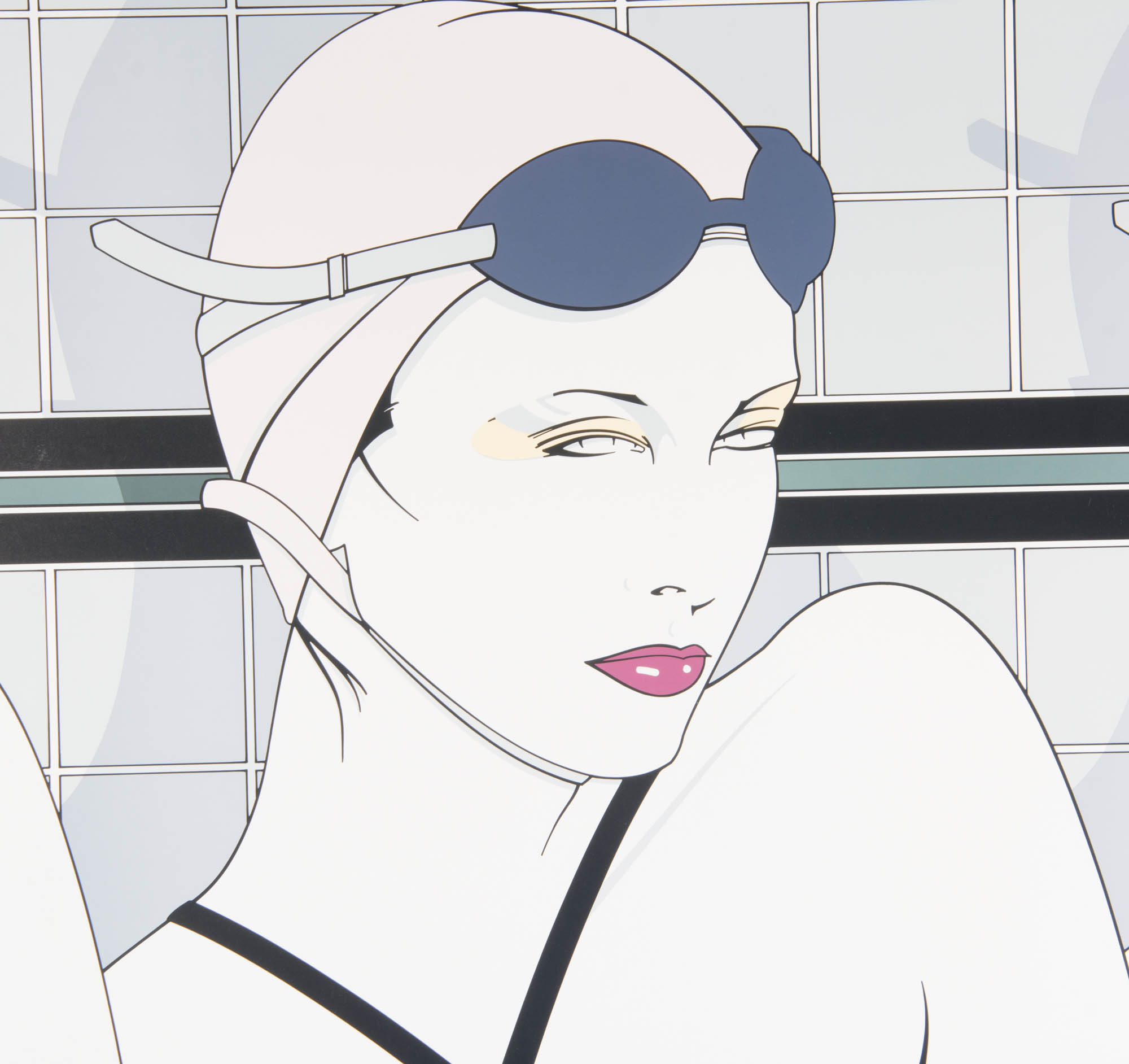 Pair of Patrick Nagel Solid Plate Lithograph Posters