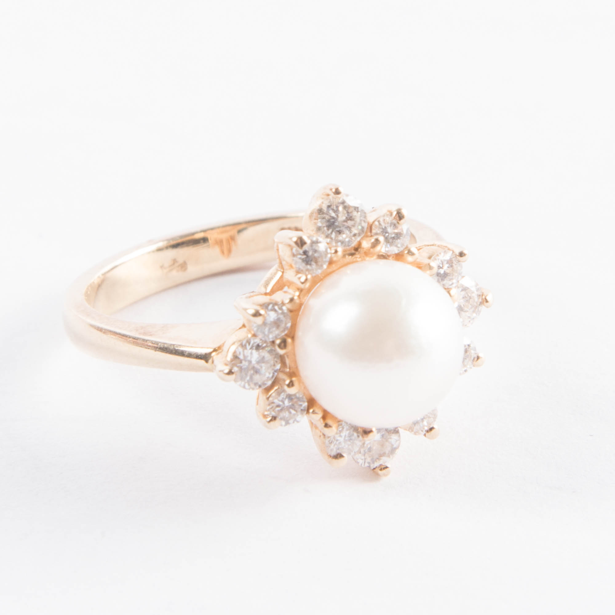 Pearl and Diamond Ring