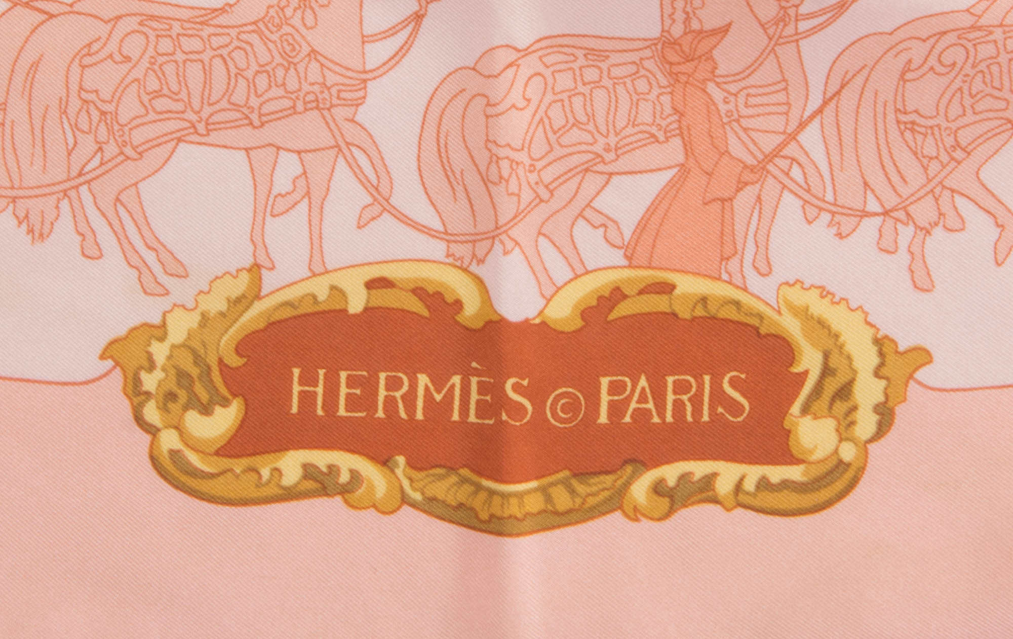 Hermes "La Berline d'Or" Silk Scarf
